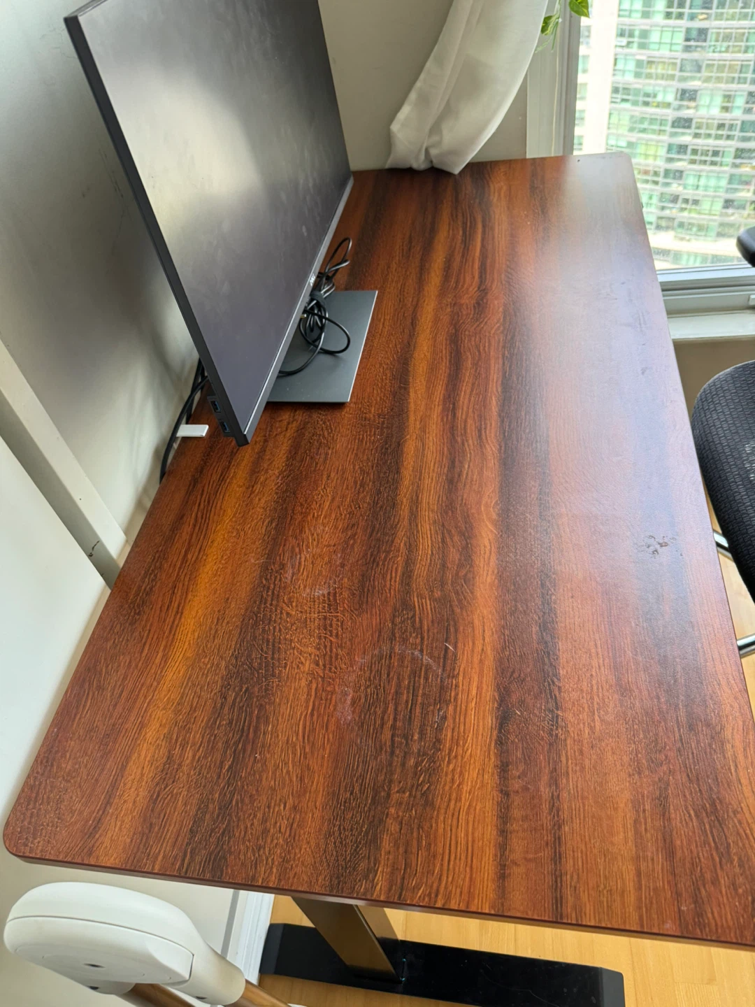 Adjustable Height Standing Desk - Wood Grain - photo 2