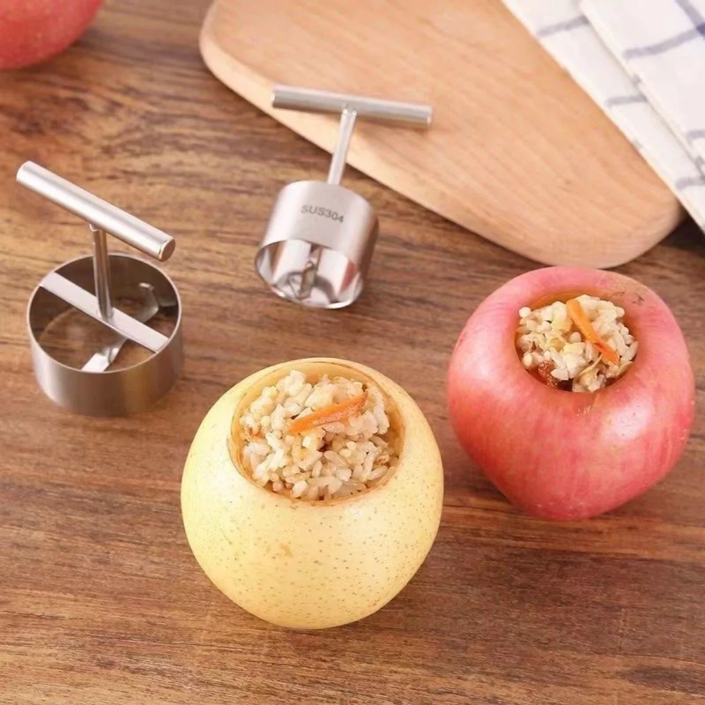 Stainless Steel Fruit Corer image indicator(2)