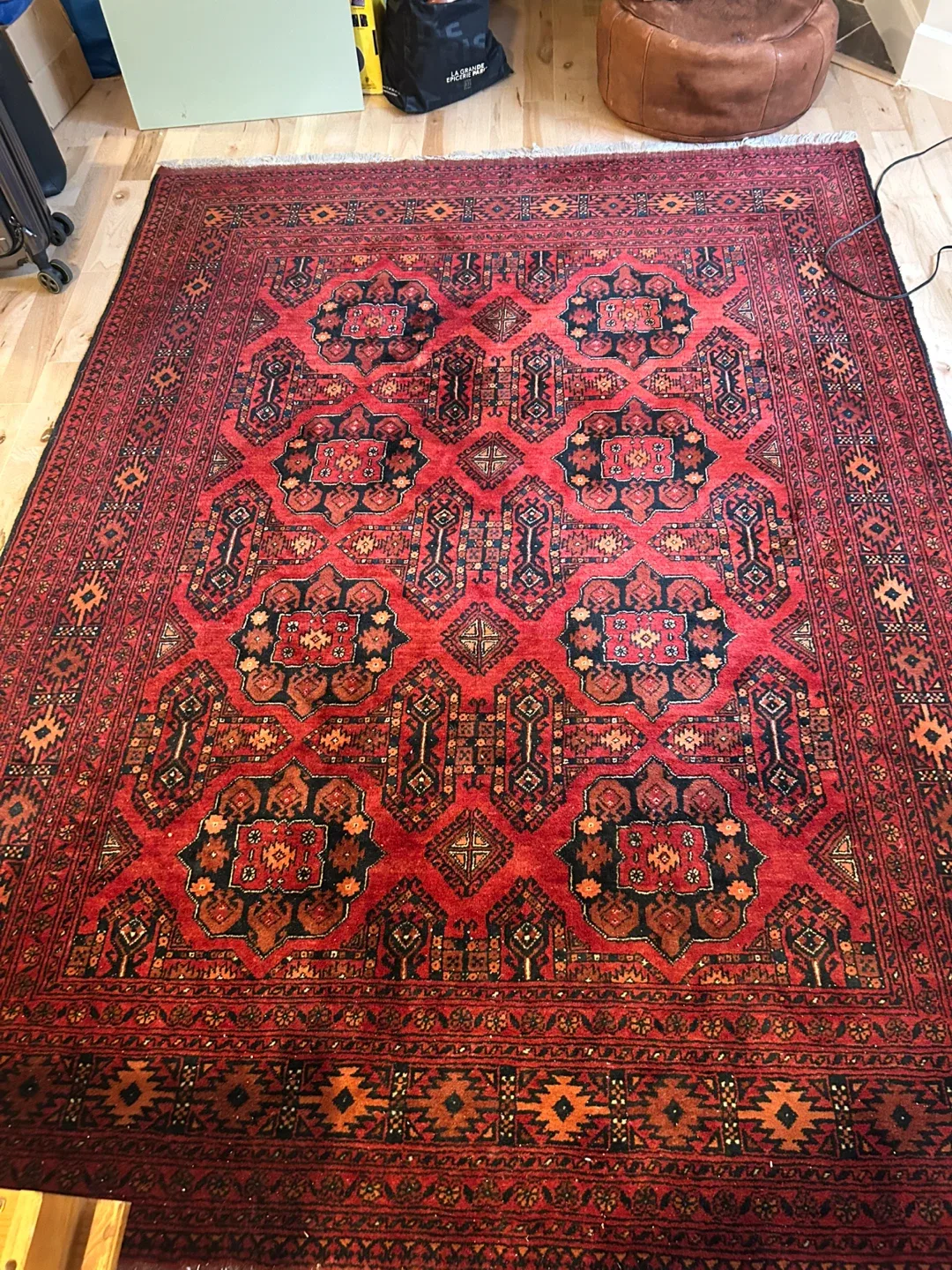 Handmade Wool Rug – 67” x 93” with Fringe image indicator(2)