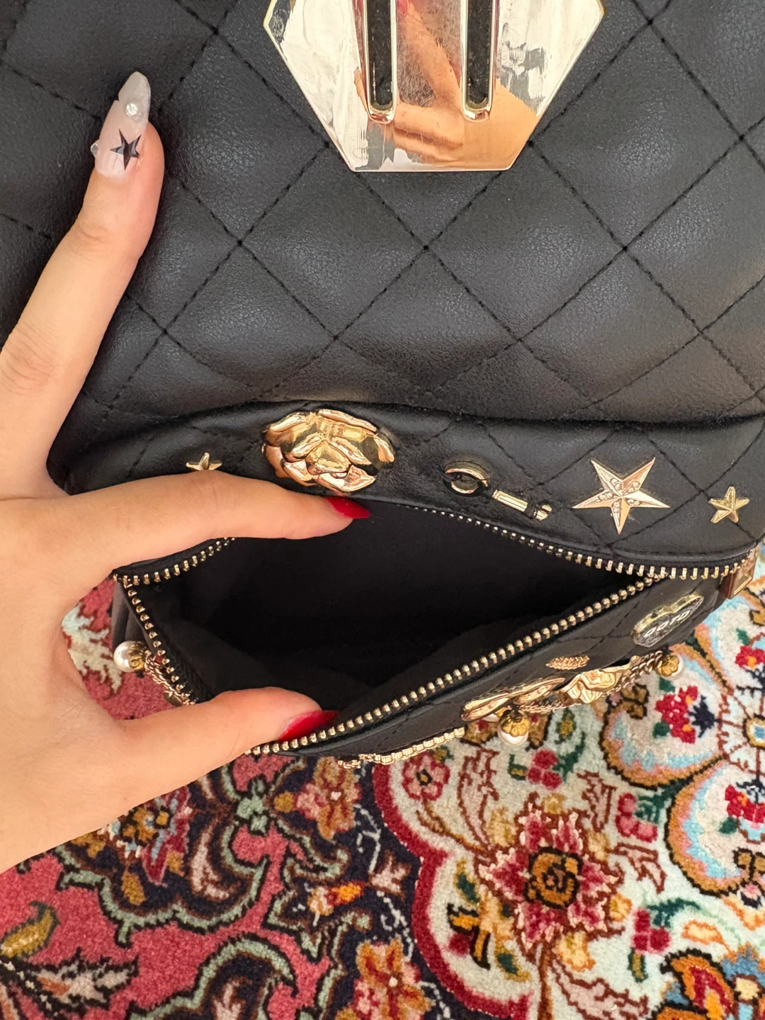 Aldo Black Charm Mini Backpack - photo 2