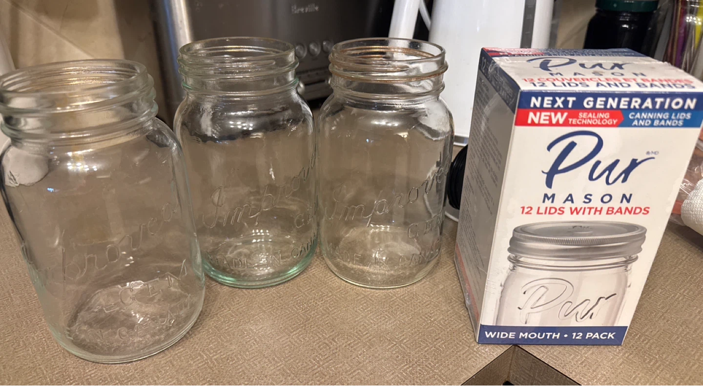 Wide Mouth Jars with Lids & Bands