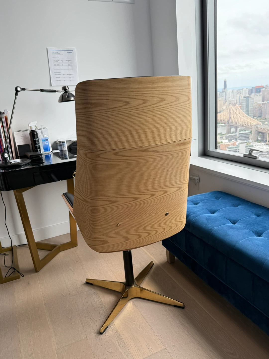 Elegant Leather & Wood Chair ($800=>$200) - photo 2