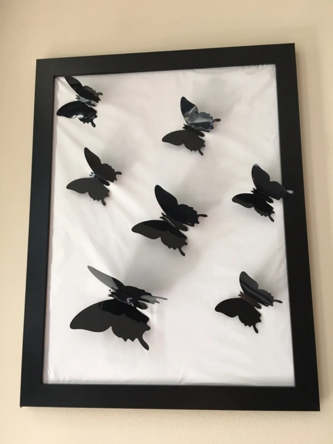 Butterfly Wall Art in Black Frame thumbnail