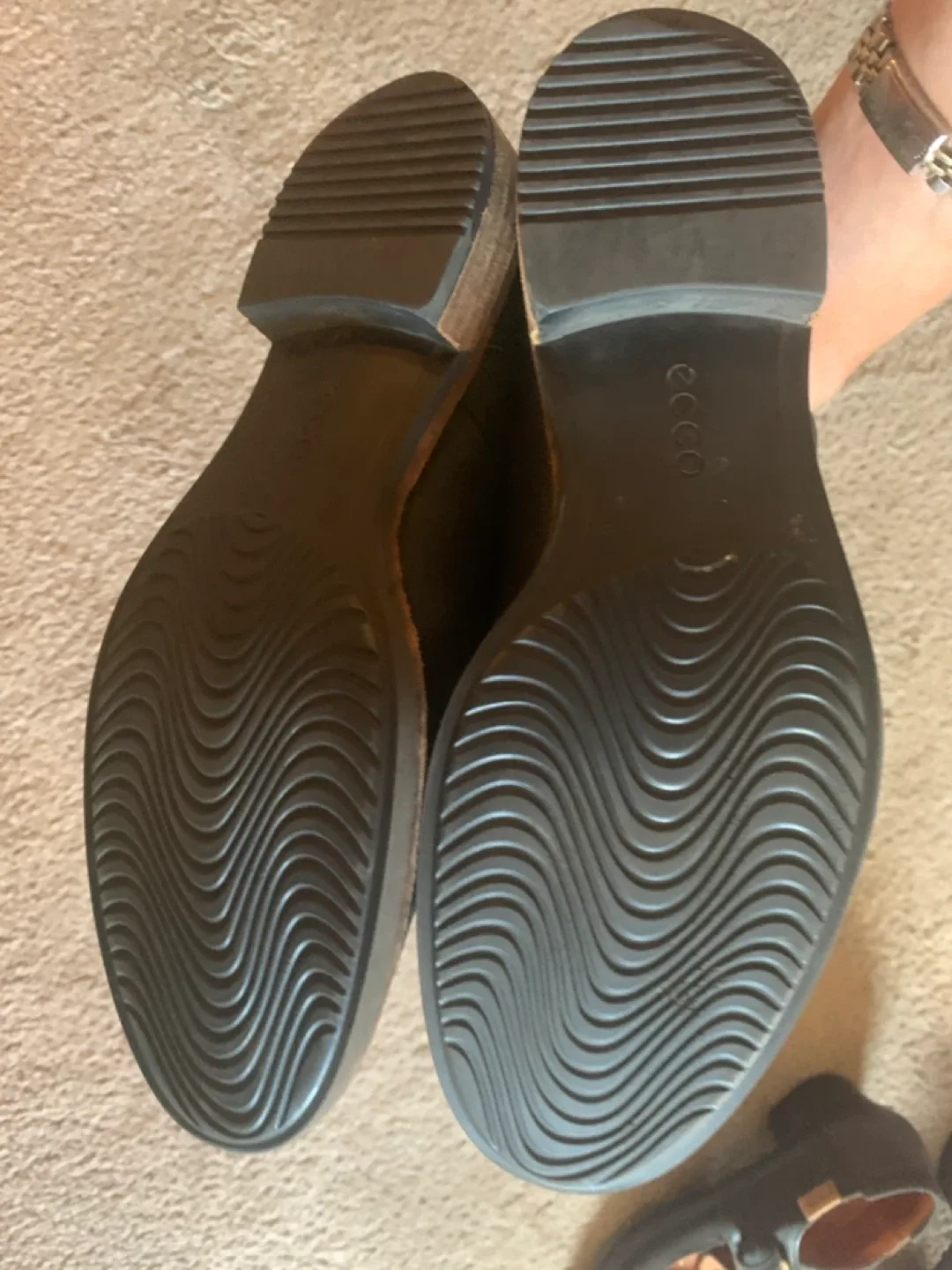 Ecco Black Leather Oxford Shoes Size 8 image indicator(5)