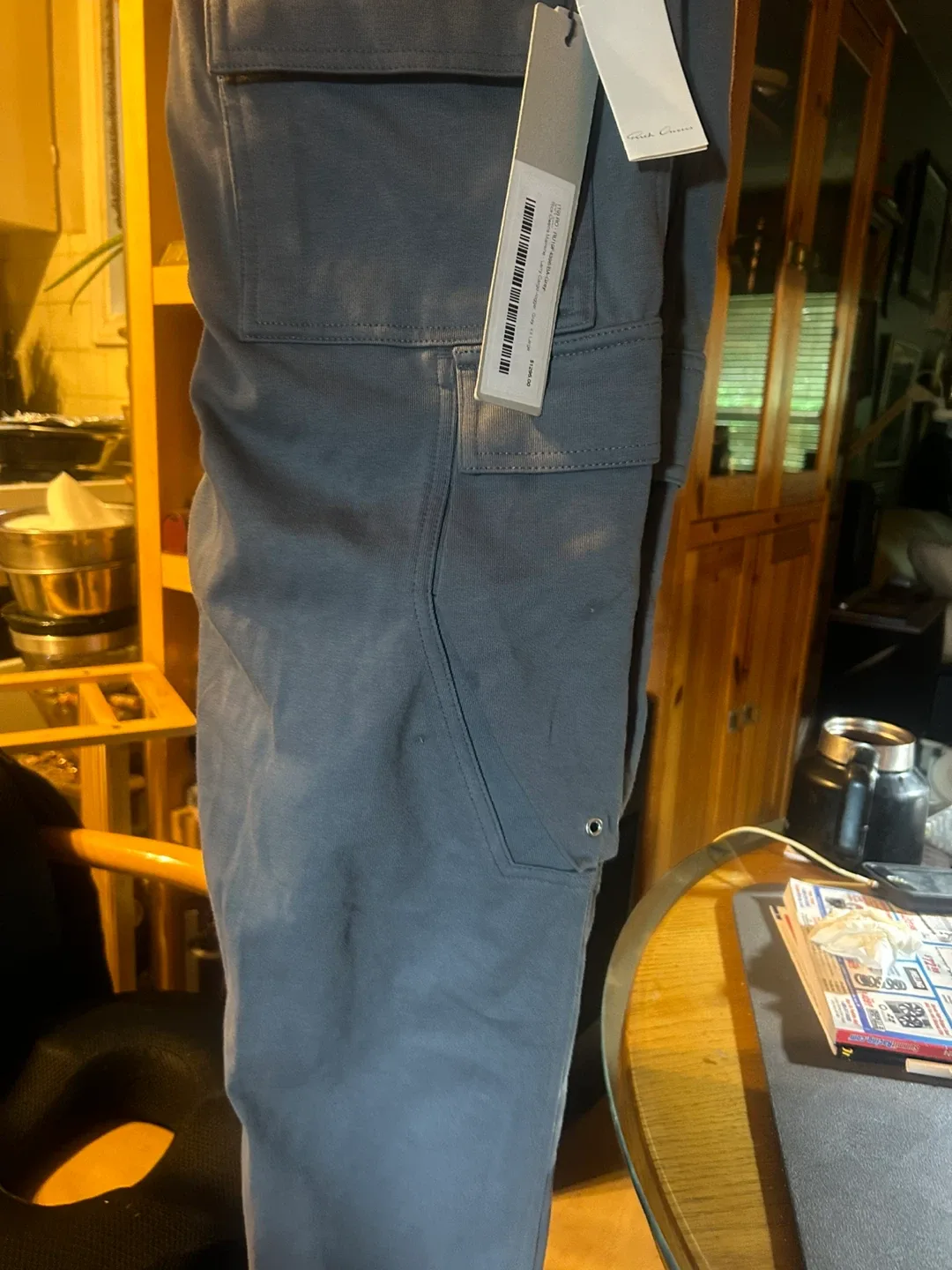 Rick Owens Marine Cargo Jogger - Gray, XXL thumbnail