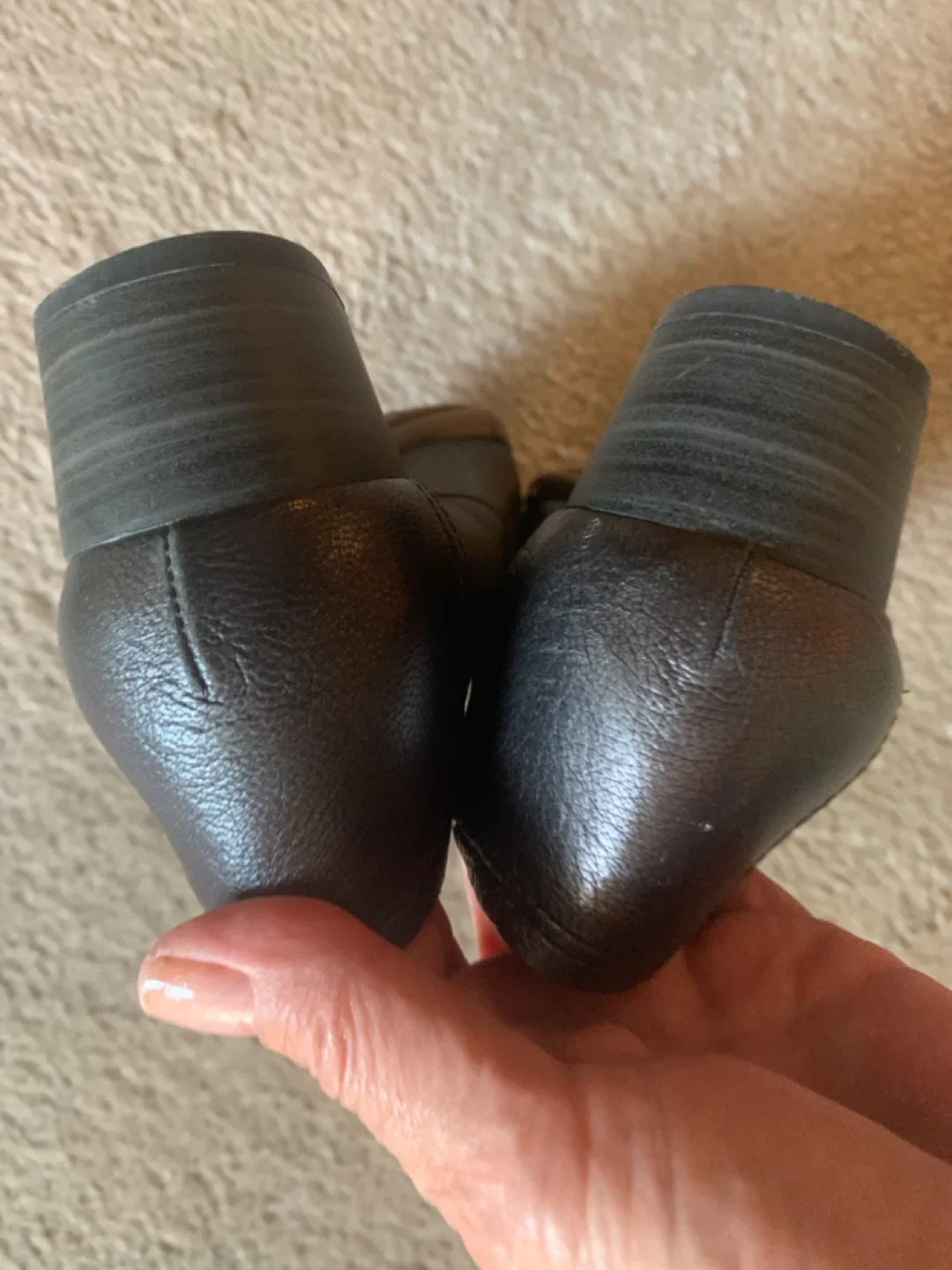 Black Leather Mary Jane Style Shoes image indicator(4)