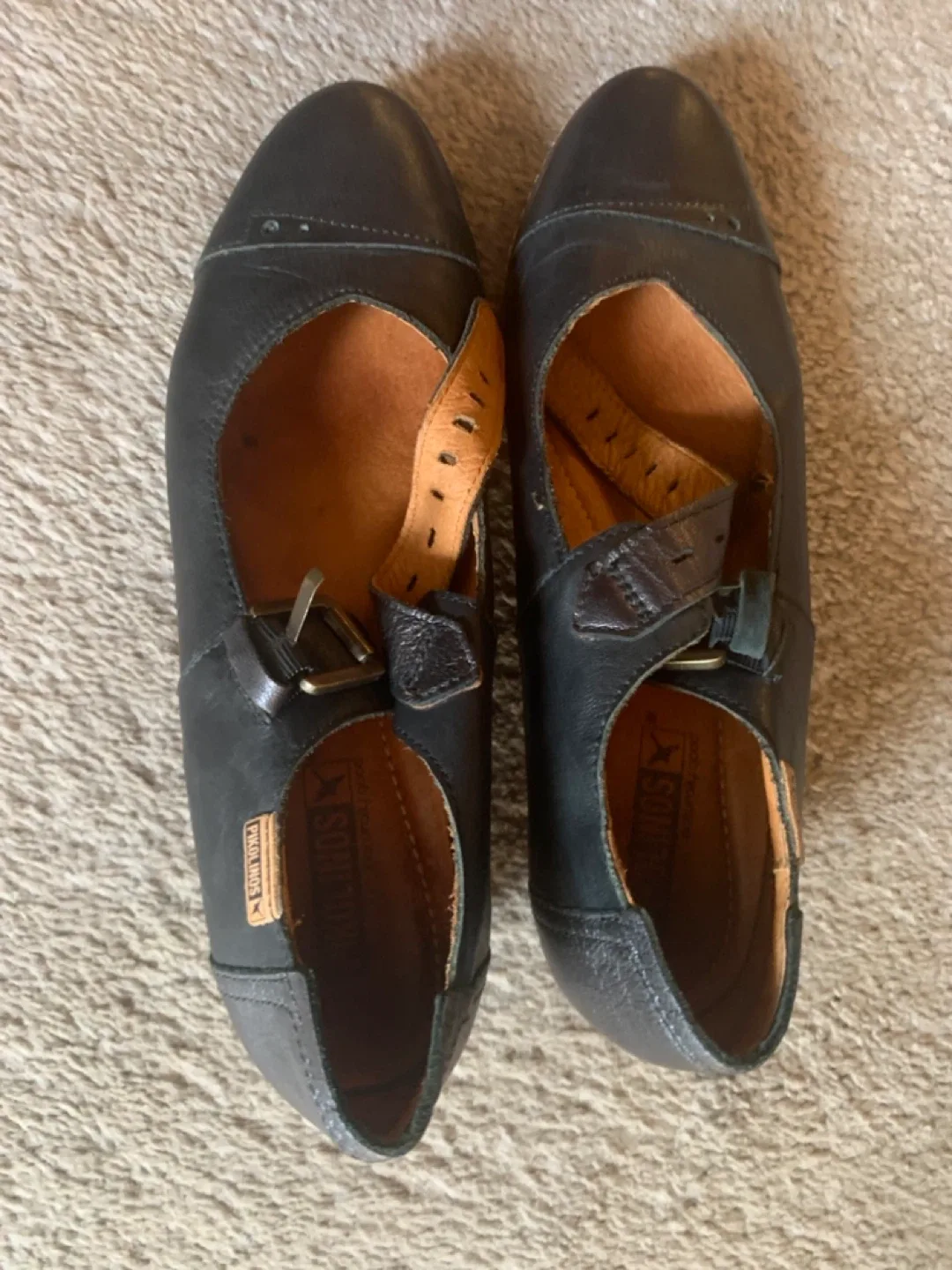 Black Leather Mary Jane Style Shoes image indicator(6)