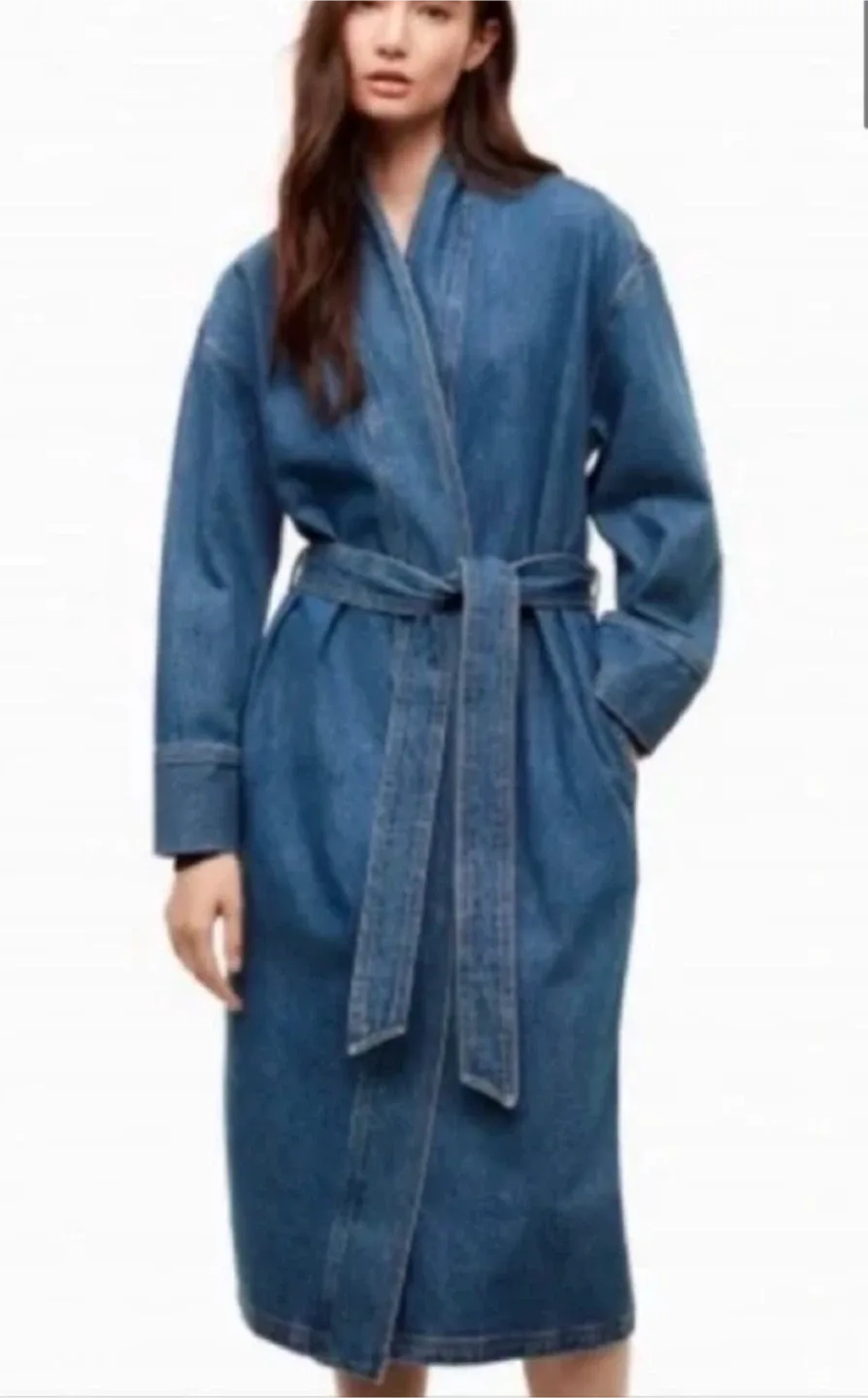 Aritzia Wilfred Free Colpa Denim Jacket - size 2 image indicator(2)