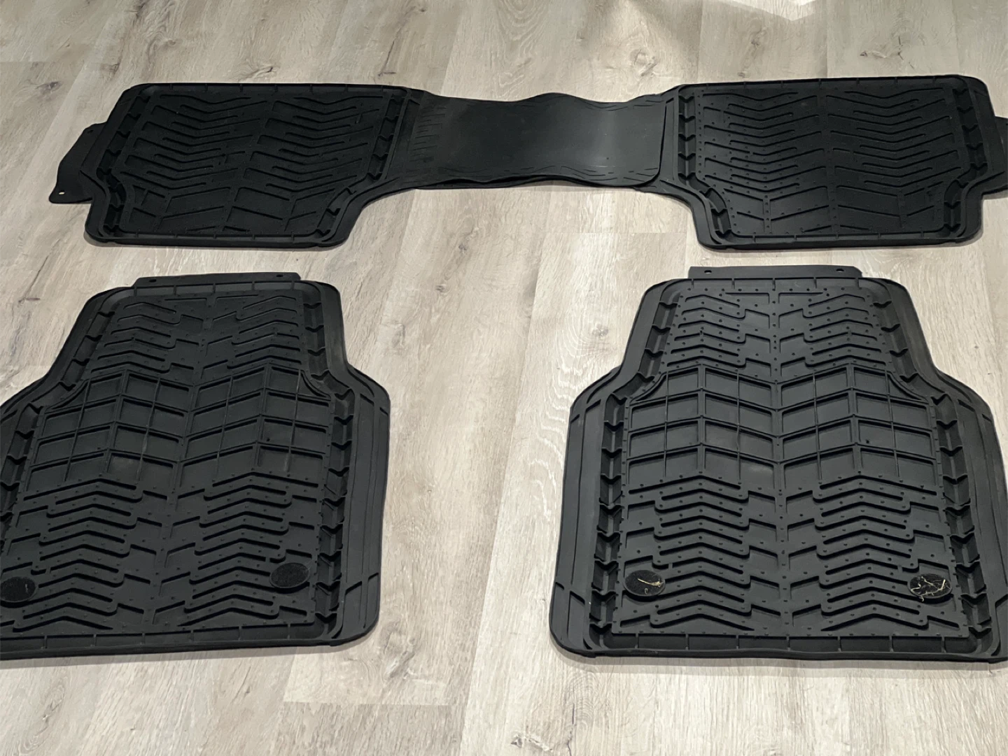 Black Rubber Car Floor Mats - Full Set - photo 2