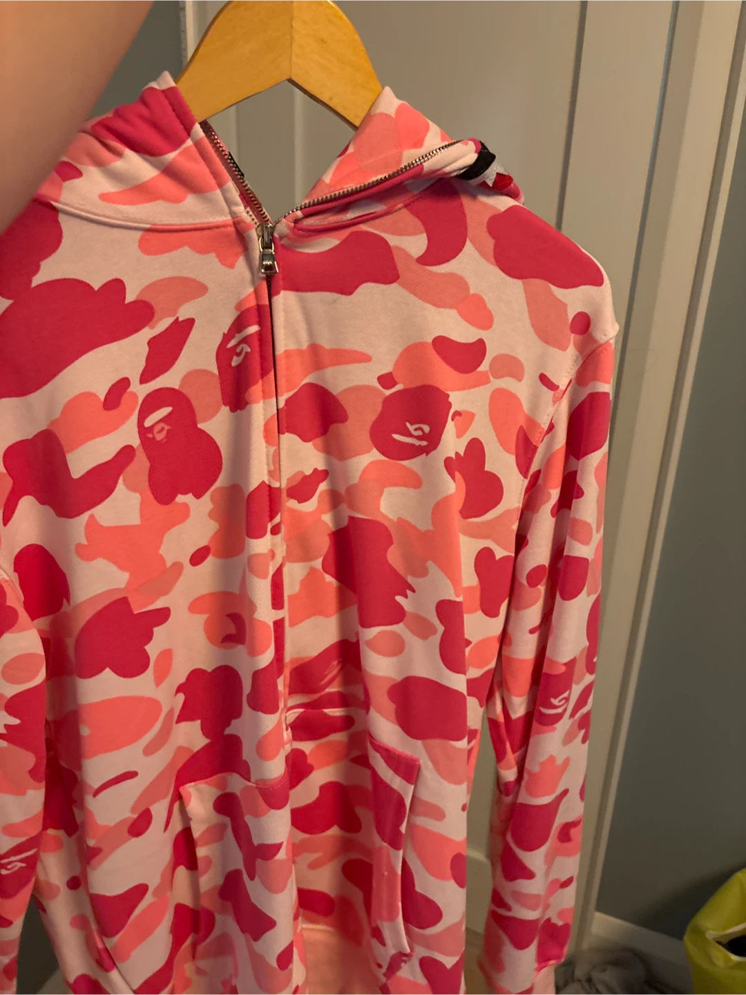 A Bathing Ape BAPE Pink Camo Hoodie - Size L