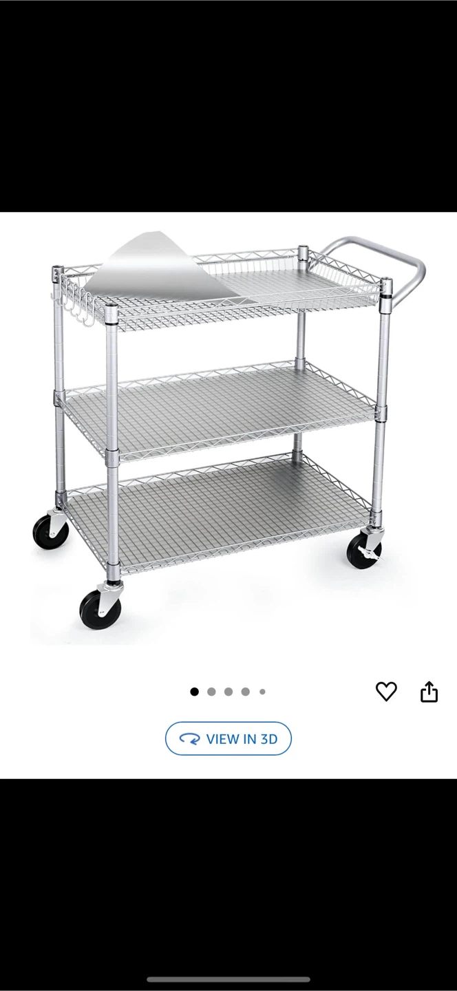 3-Tier Rolling Utility Cart