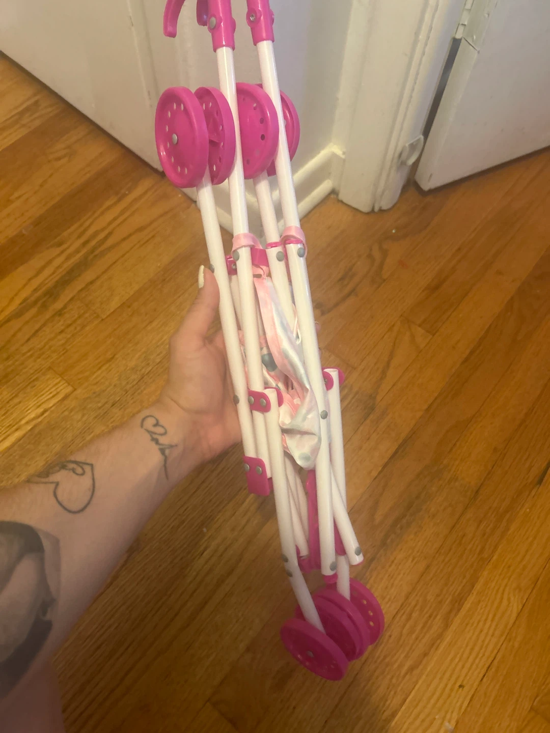 Pink & White Doll Stroller - photo 4