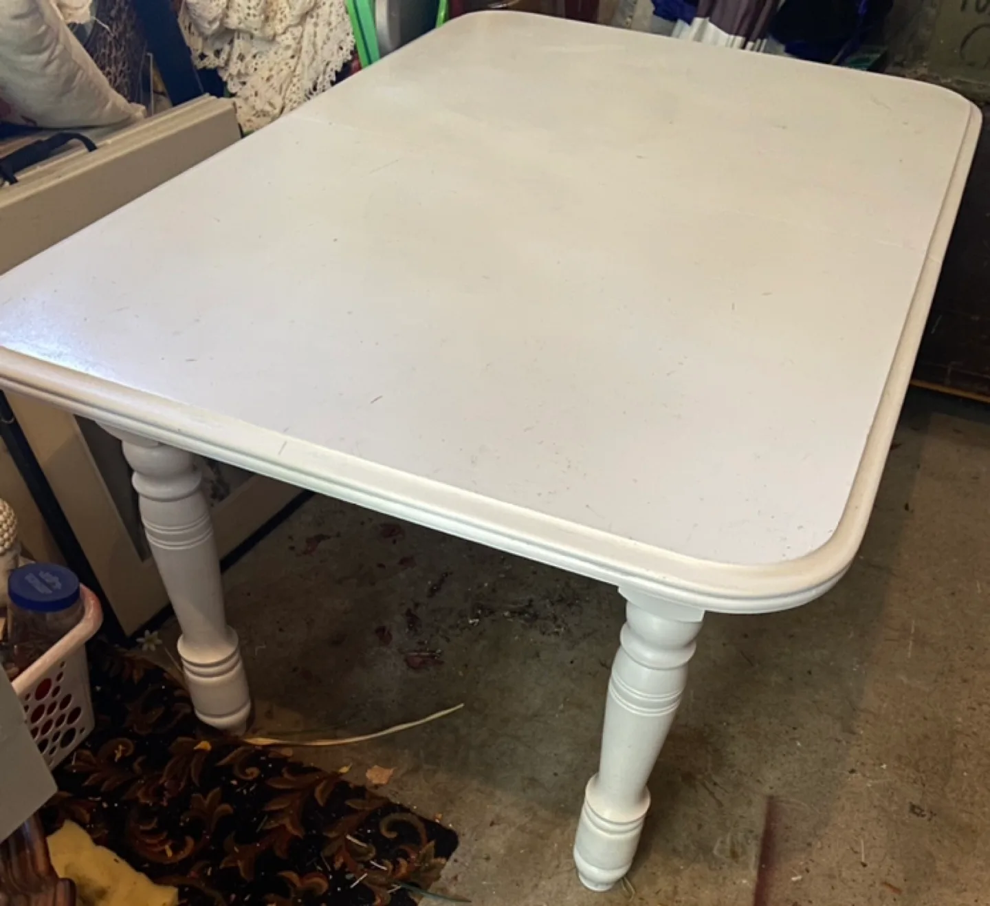 White Wooden Pine Table thumbnail
