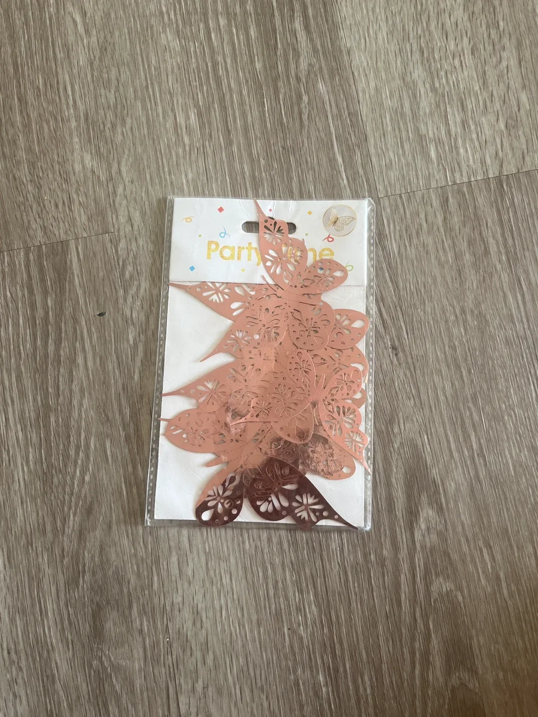 Party Time Butterfly Decorations - Rose Gold thumbnail