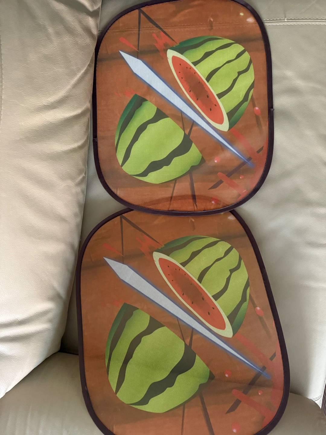 #Cleanout Car Sun Shades - Watermelon Design