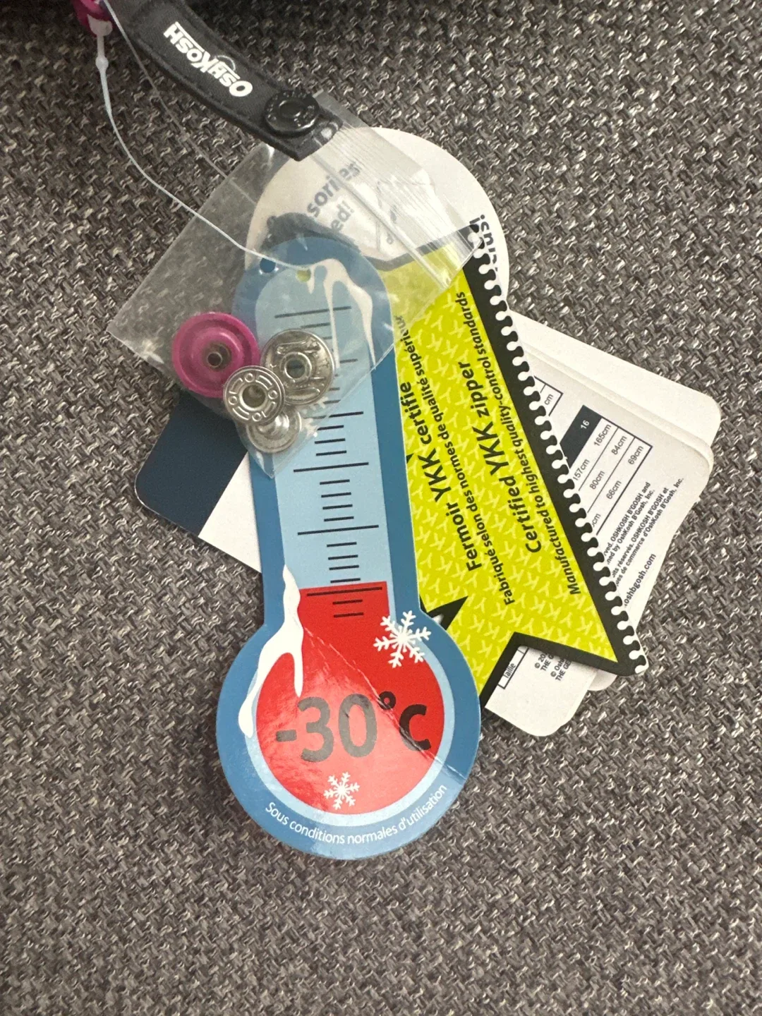 OshKosh B'gosh 2T Winter Jacket - Grey & Pink image indicator(2)