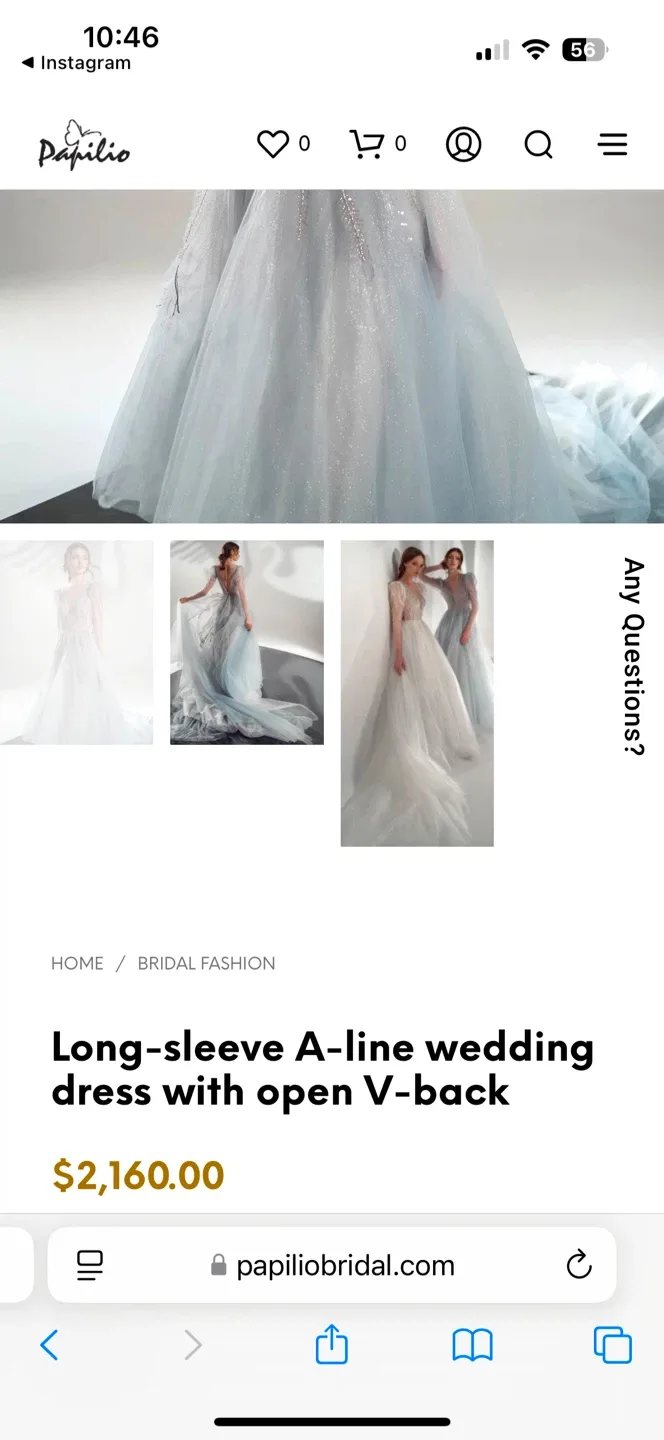 Papilio Long Sleeve A-Line Wedding Dress Size 40 image indicator(3)