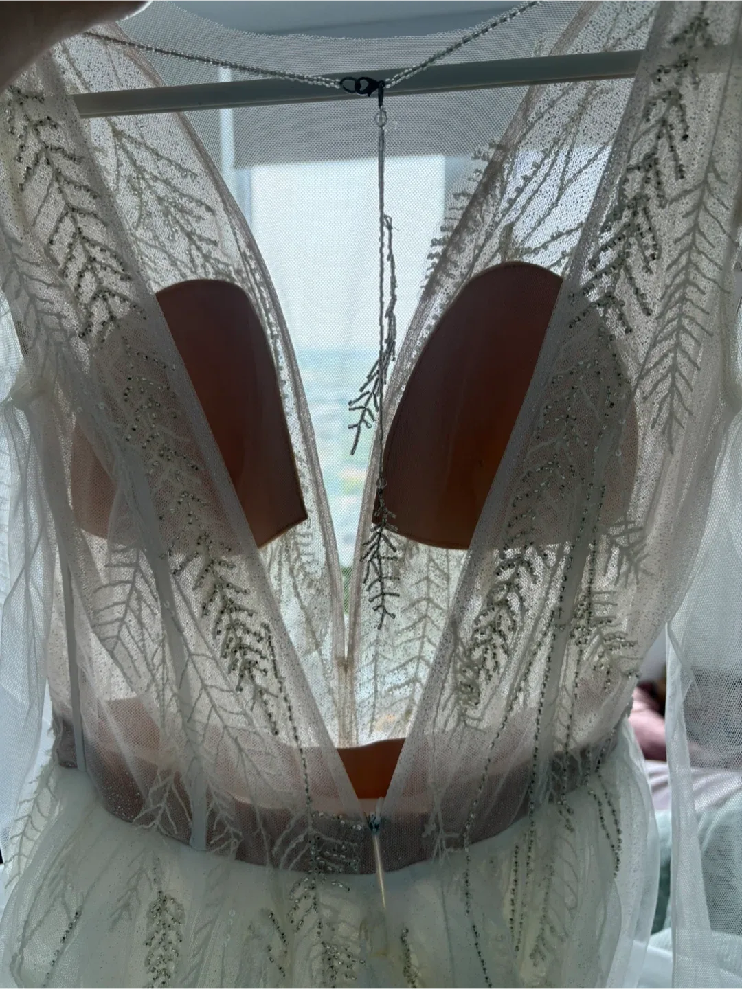 Papilio Long Sleeve A-Line Wedding Dress Size 40 image indicator(7)