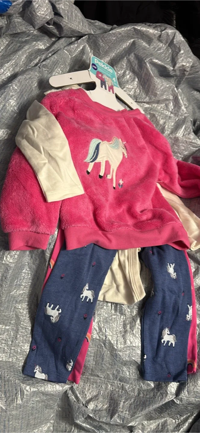 Pekkle 24M Plush Top, Bodysuit & Pants Set thumbnail