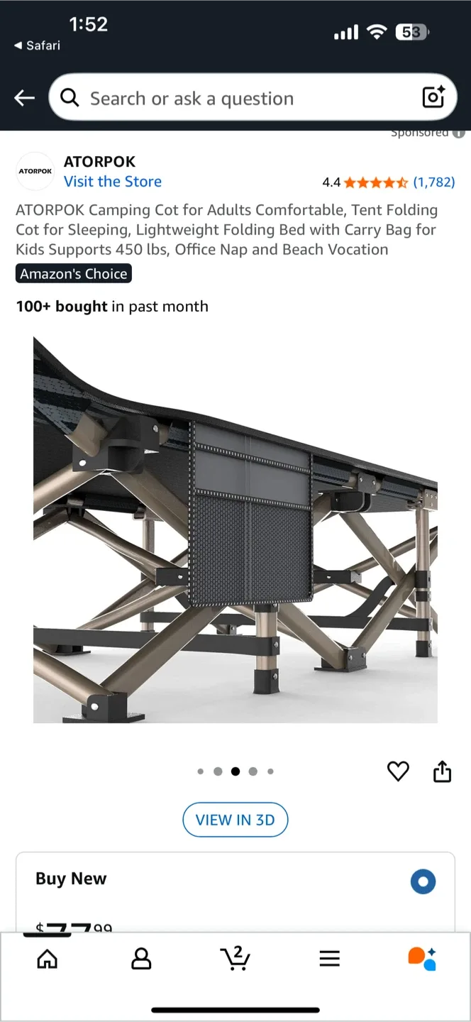 ATORPOK Camping Cot for Adults image indicator(3)