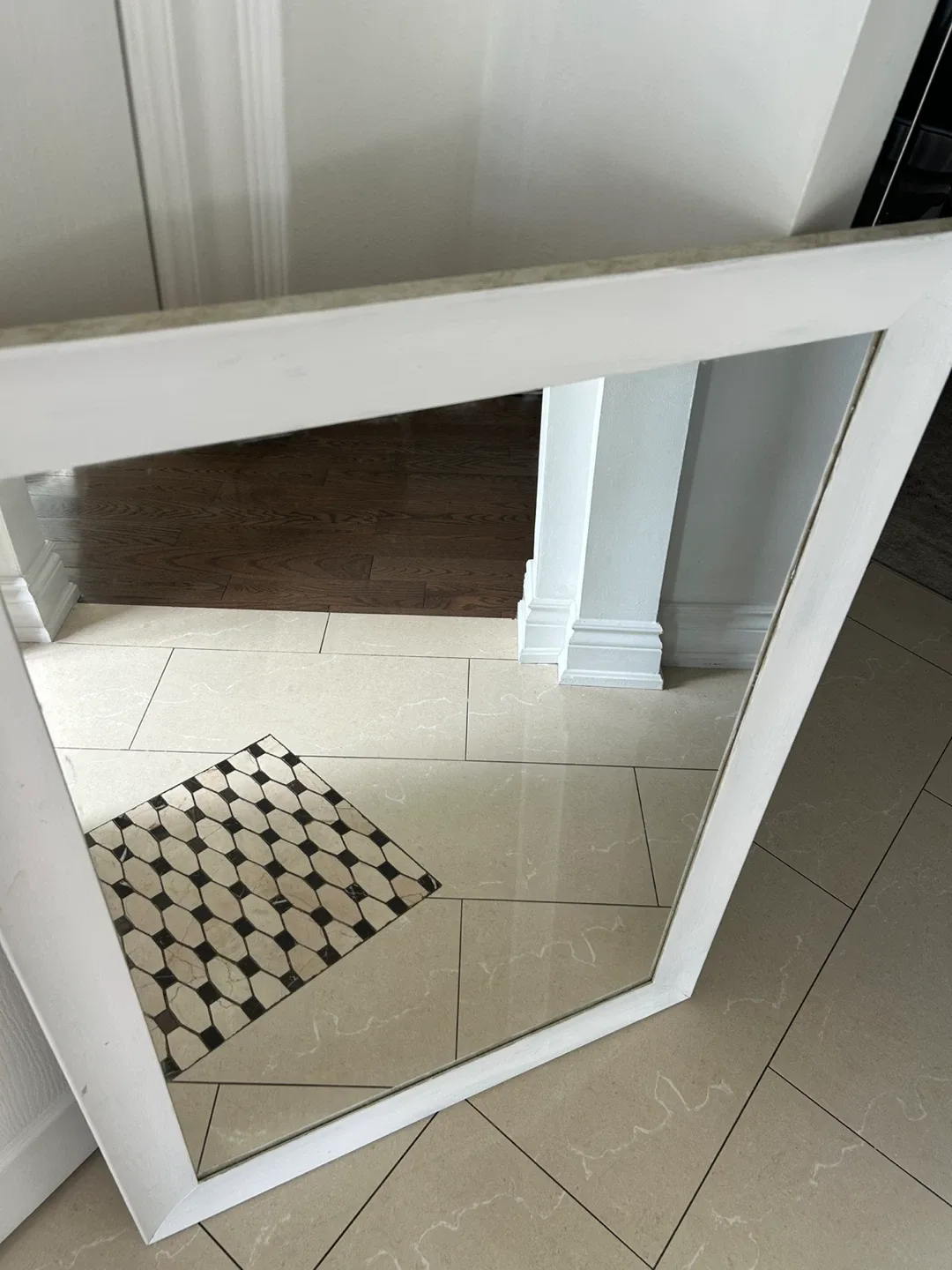 White Framed Mirror image indicator(2)