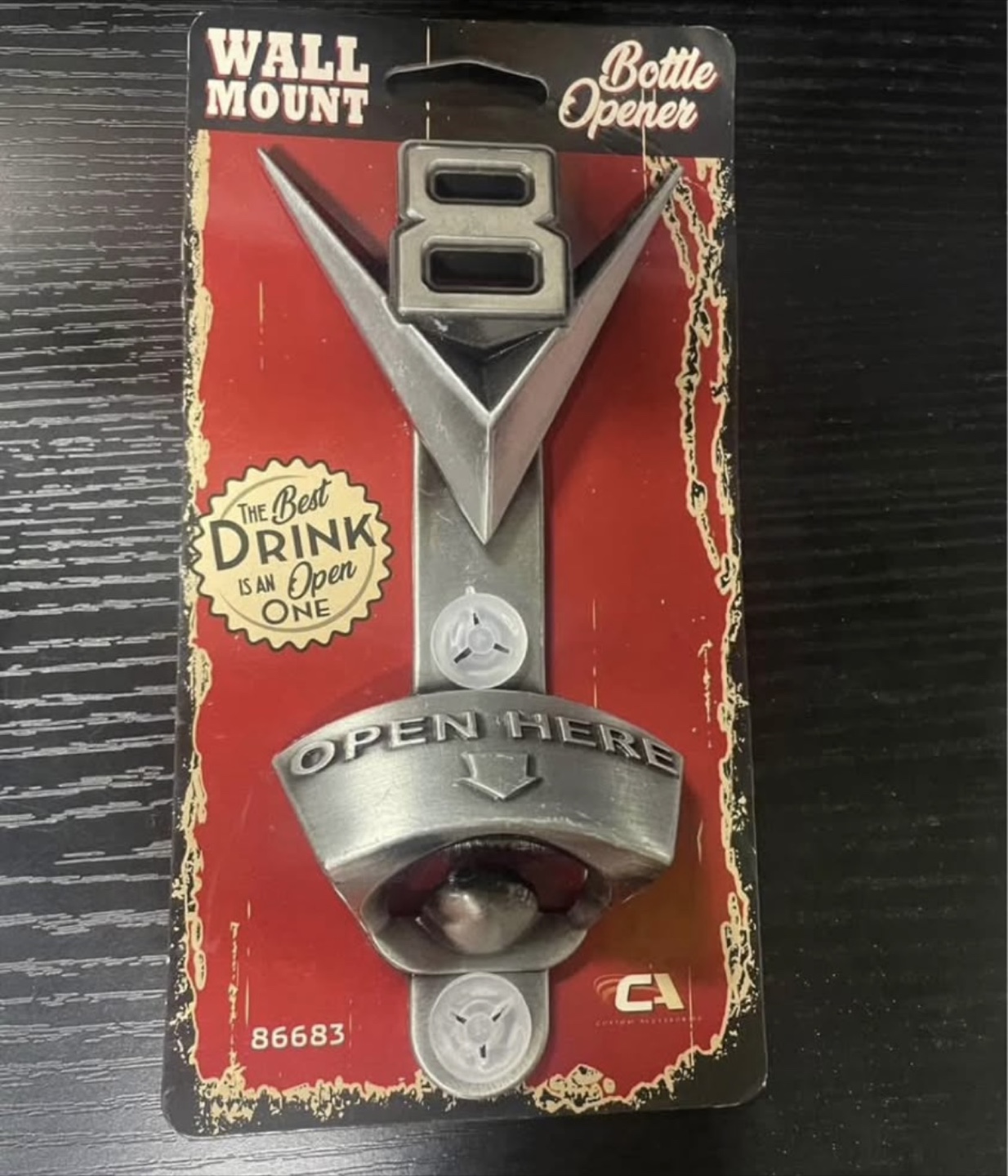 NEW - V8 Engine Metal bottle opener