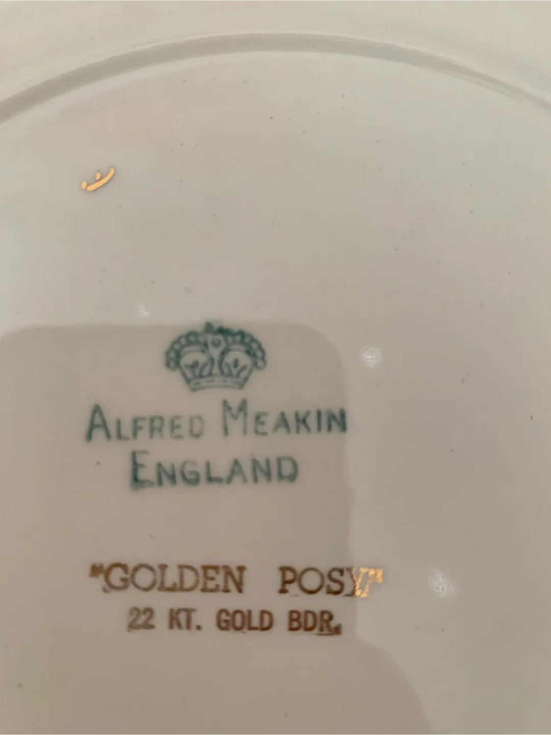 Set of 5 Dinner Plates - Alfred Meakin Golden Posy image indicator(4)