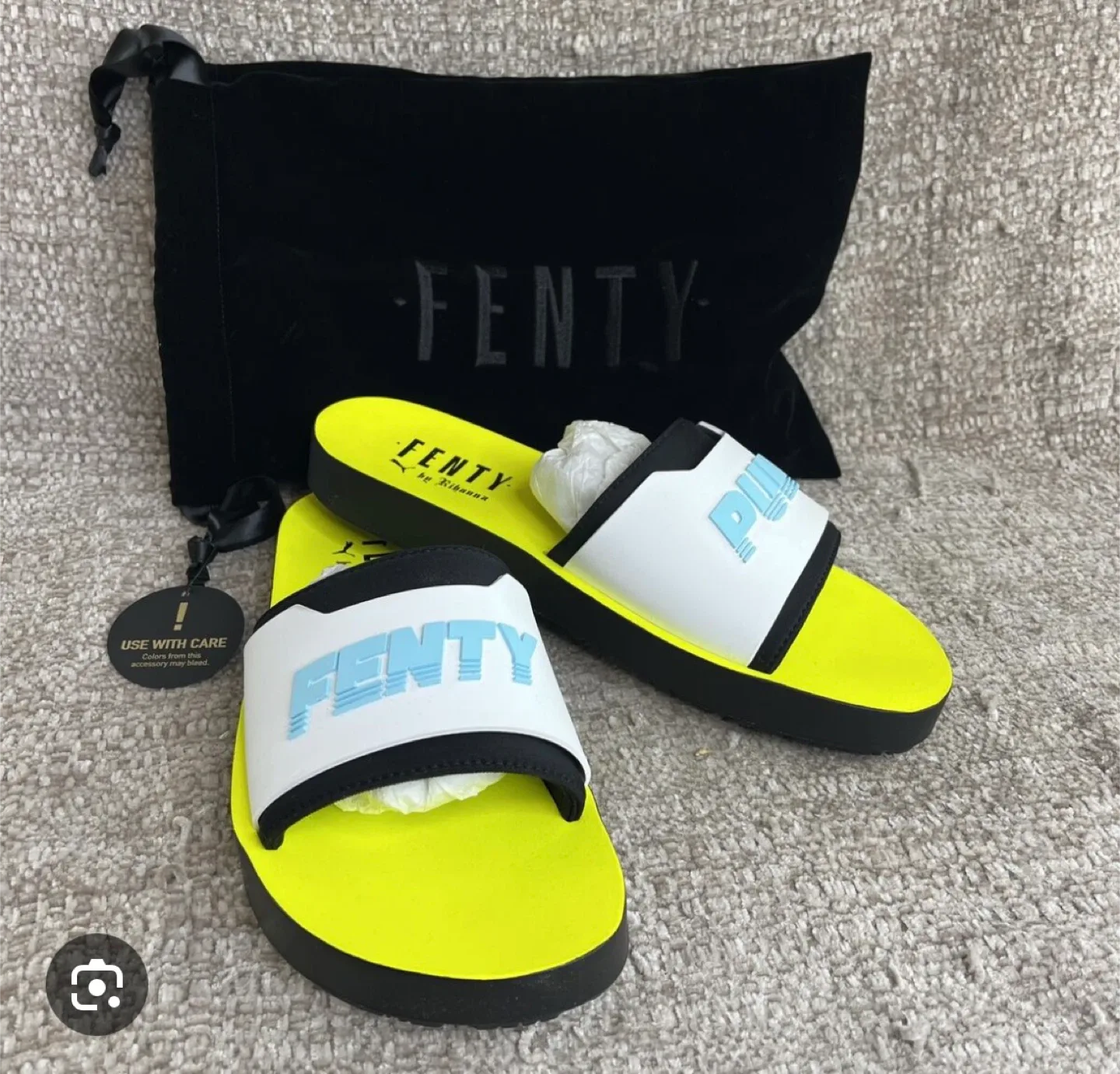 Puma Fenty by Rihanna yellow slides thumbnail