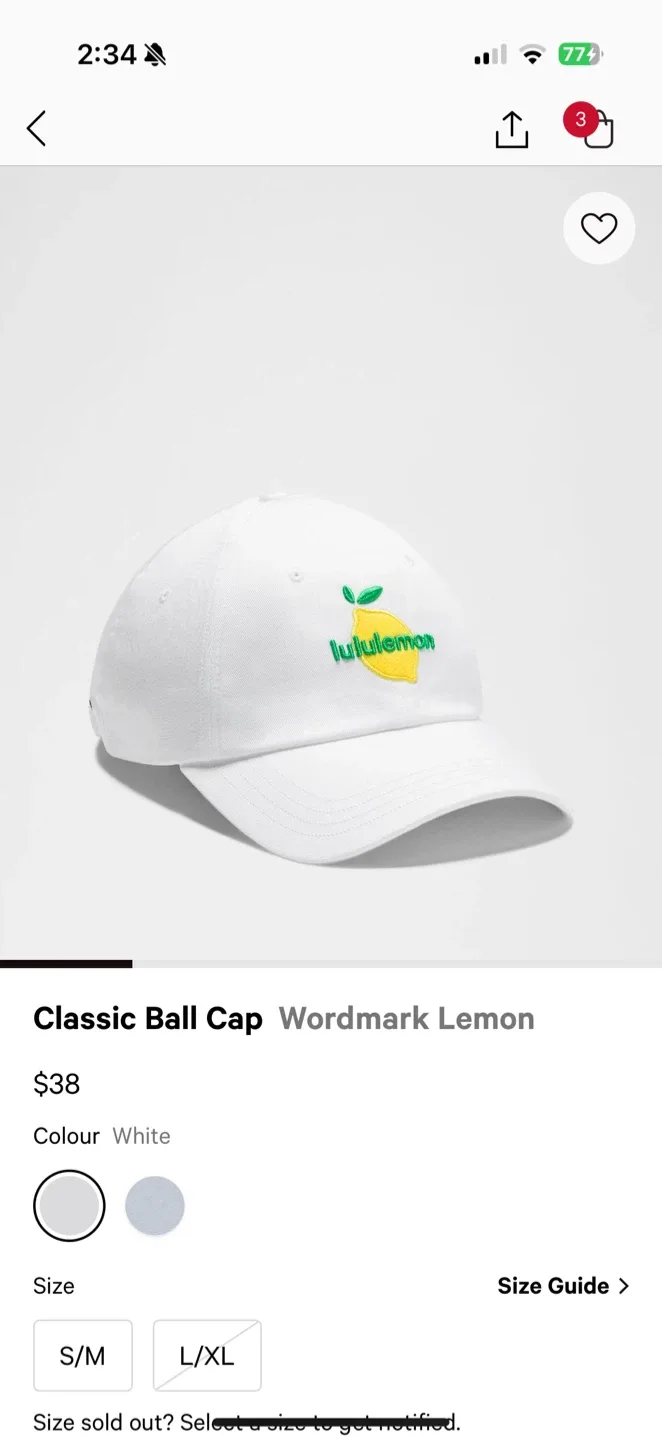 Lululemon White classic ball cap - L/XL image indicator(3)