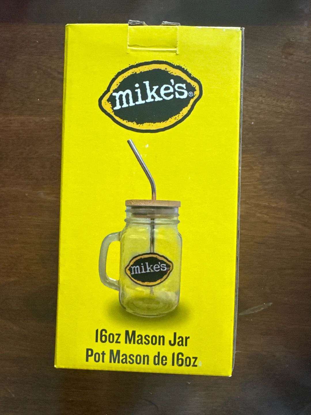 Mike's 16oz Mason Jar with Straw - New in Box! thumbnail