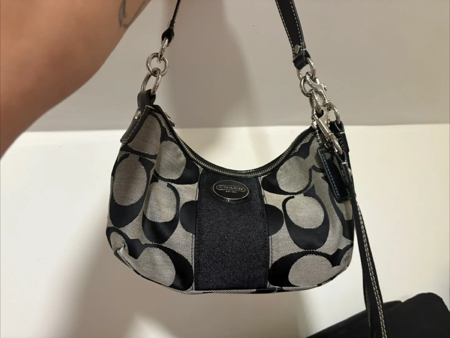 Coach signature shoulder bag