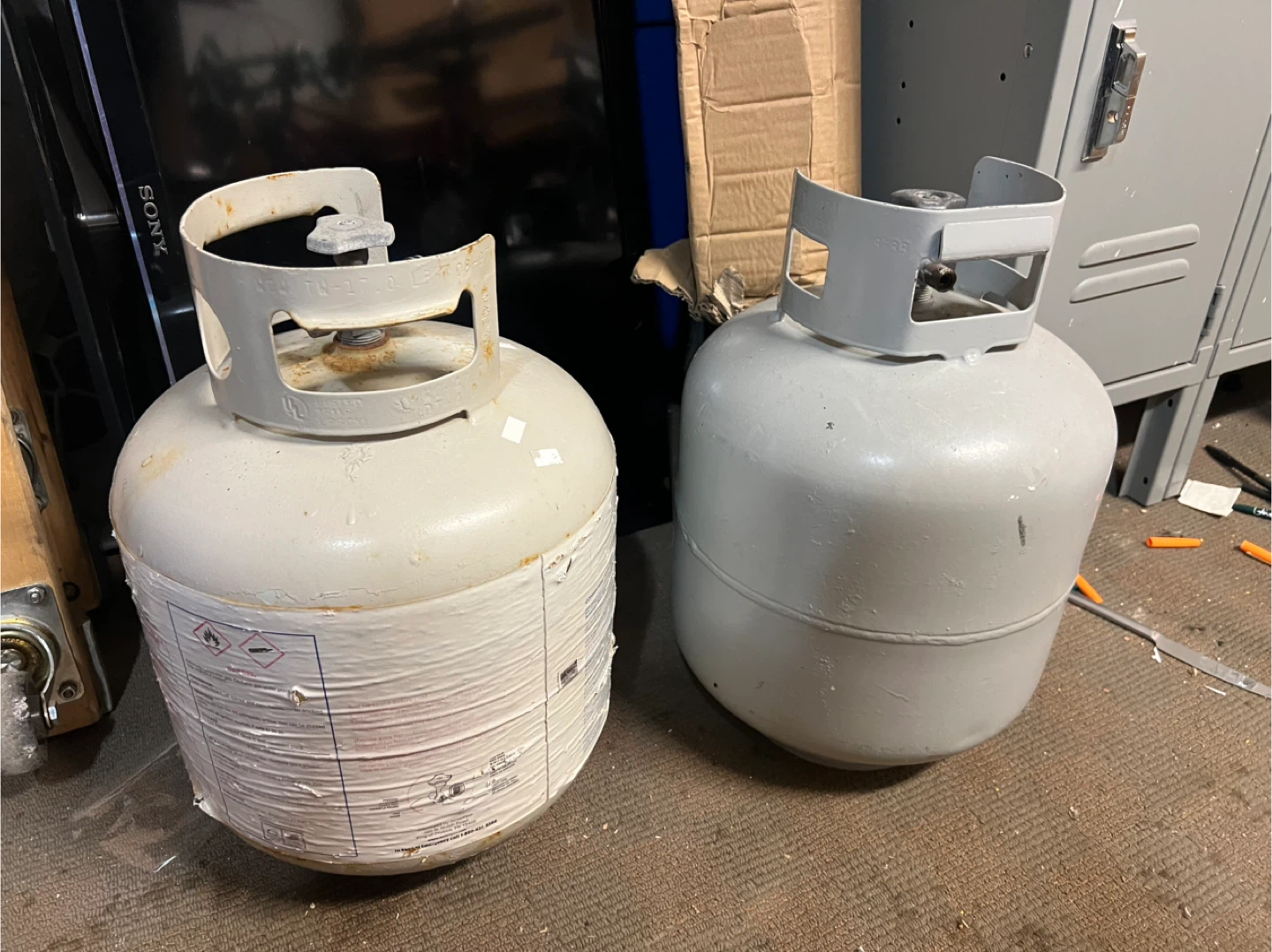 empty gas tanks