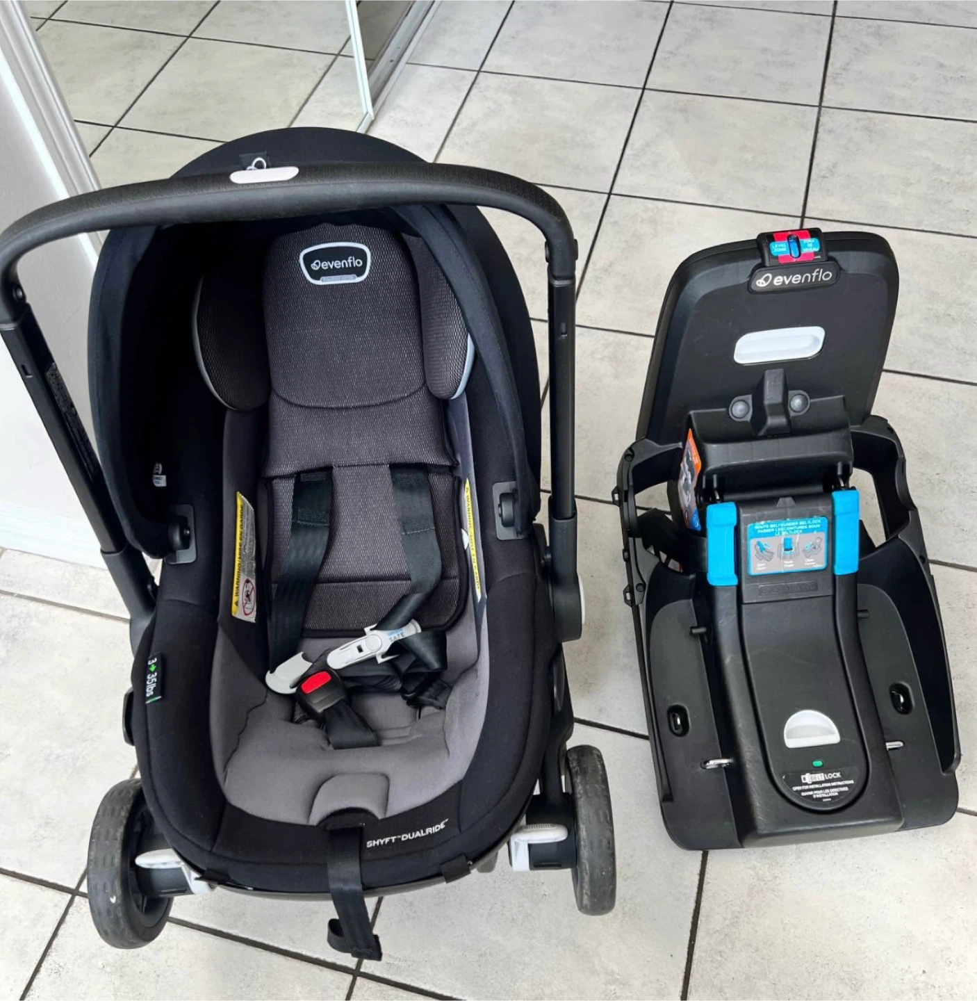 Evenflo Shyft DualRide Infant Car Seat & Stroller - photo 2