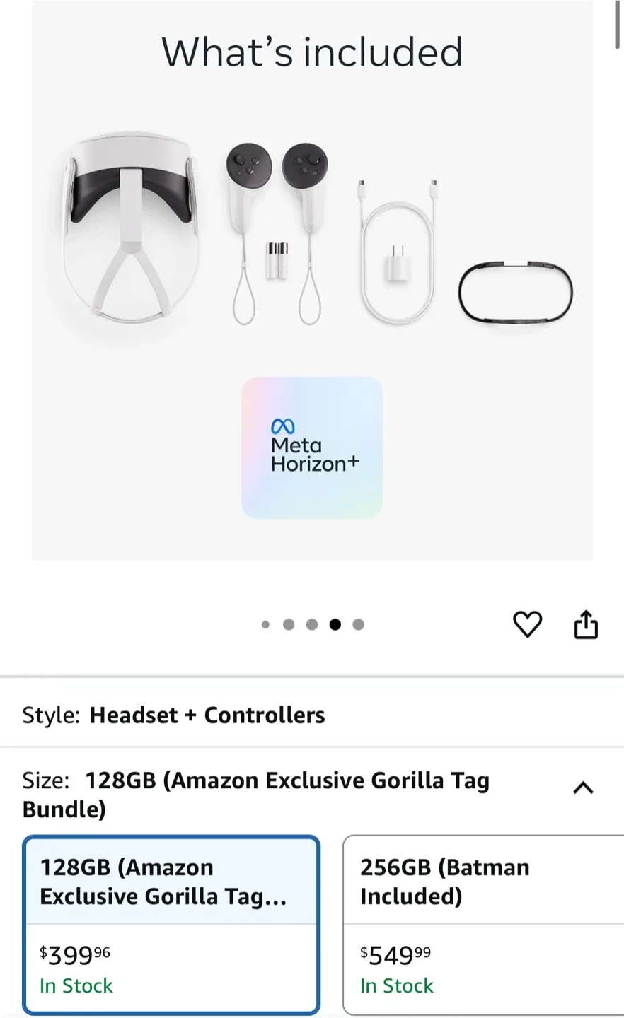 Meta Quest 3S 128gb VR Headset Like New image indicator(4)