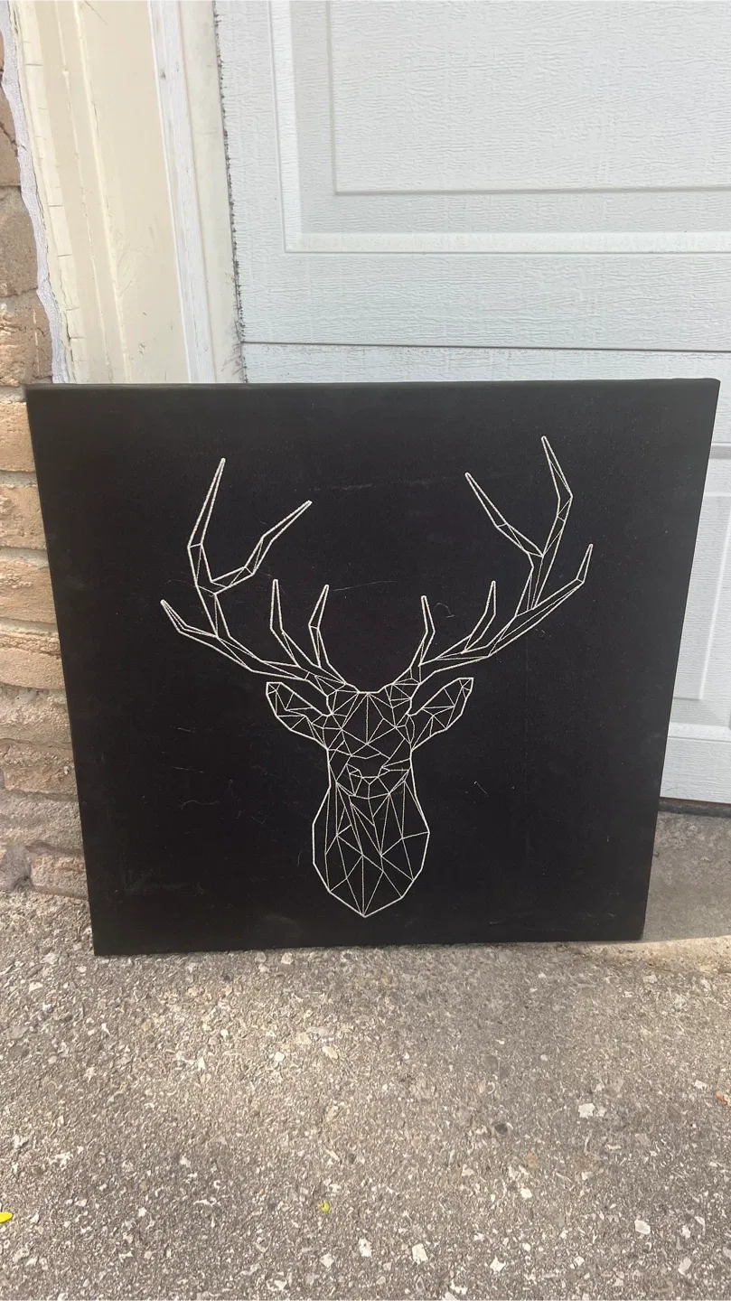 Black & White Geometric Stag Canvas Wall Art image indicator(2)