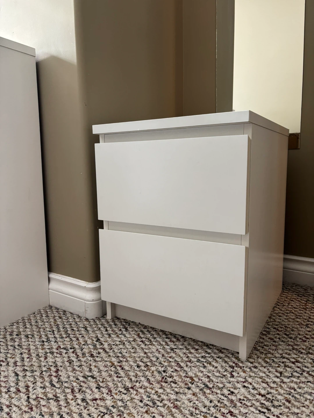 White IKEA MALM 6 drawer dresser and matching nightstand - photo 2