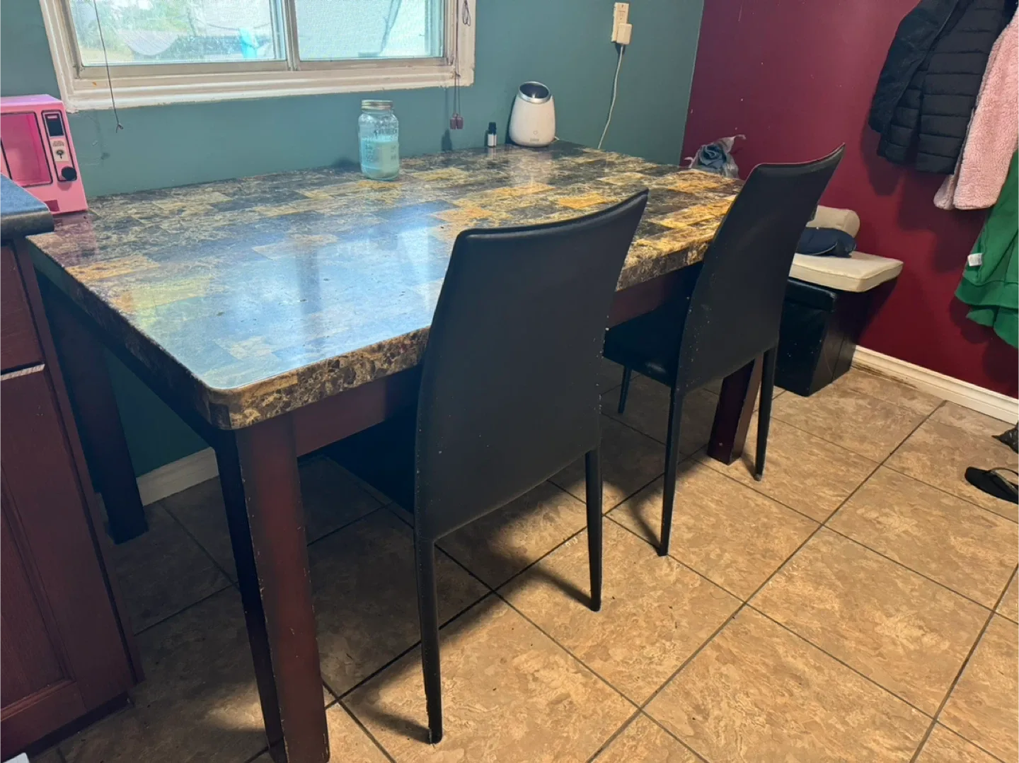 Dining Table with Faux Marble Top image indicator(2)