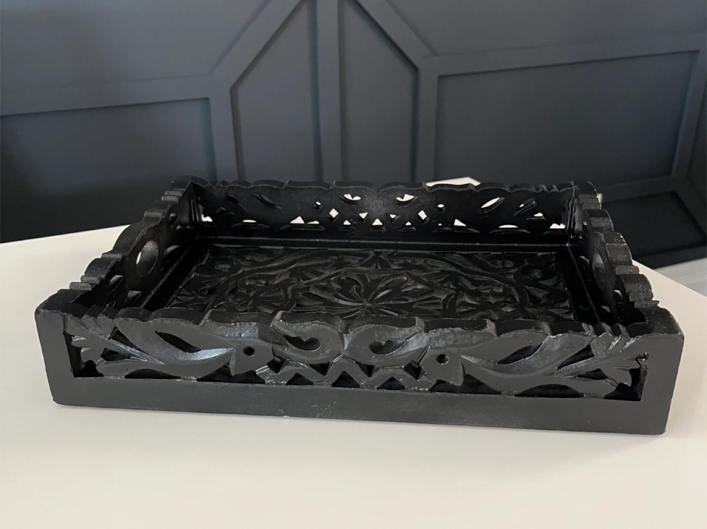 Black Wooden Tray - photo 3