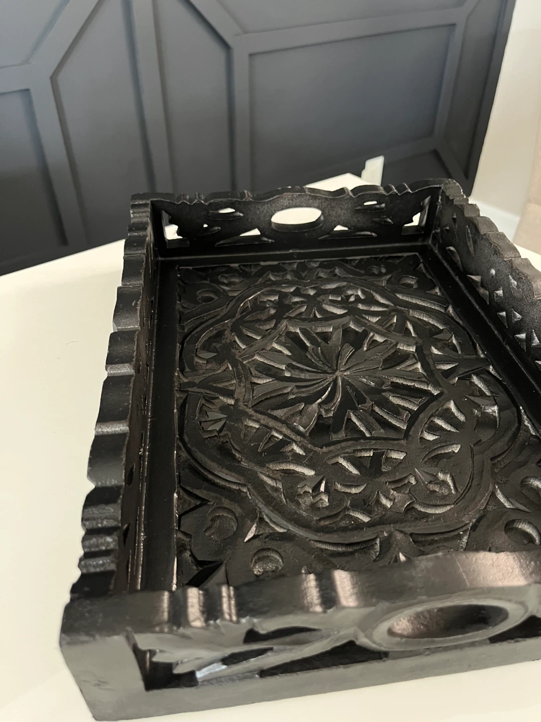 Black Wooden Tray - photo 2