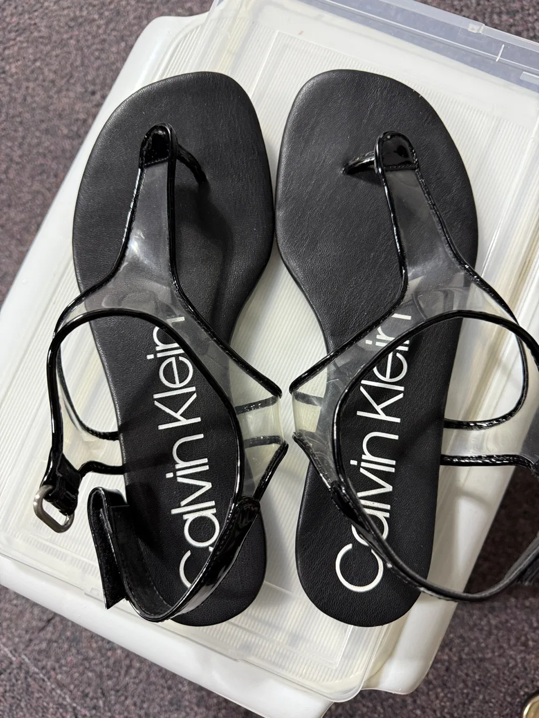 Calvin Klein Black Sandals Size 8 thumbnail