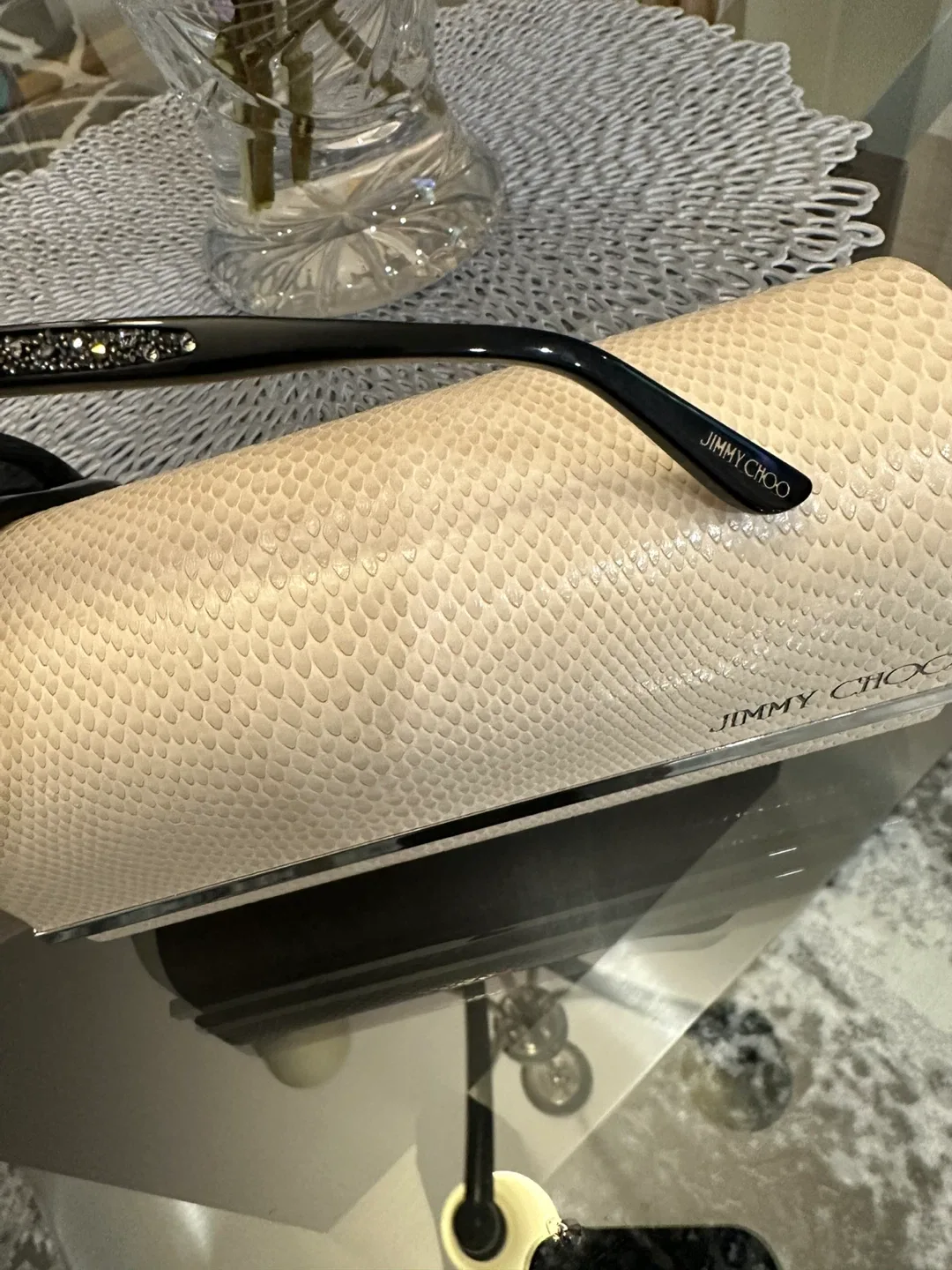 Jimmy Choo ETTY/F/S Black Sunglasses with gems image indicator(4)