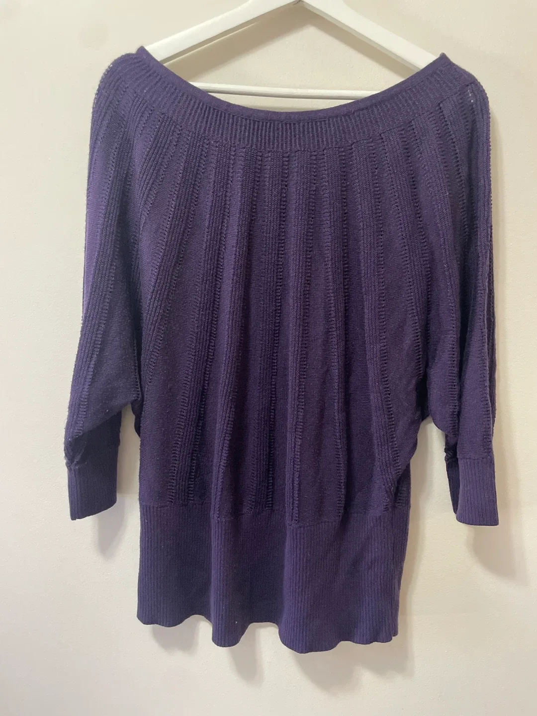 Warehouse One Purple Knit Top XXL thumbnail
