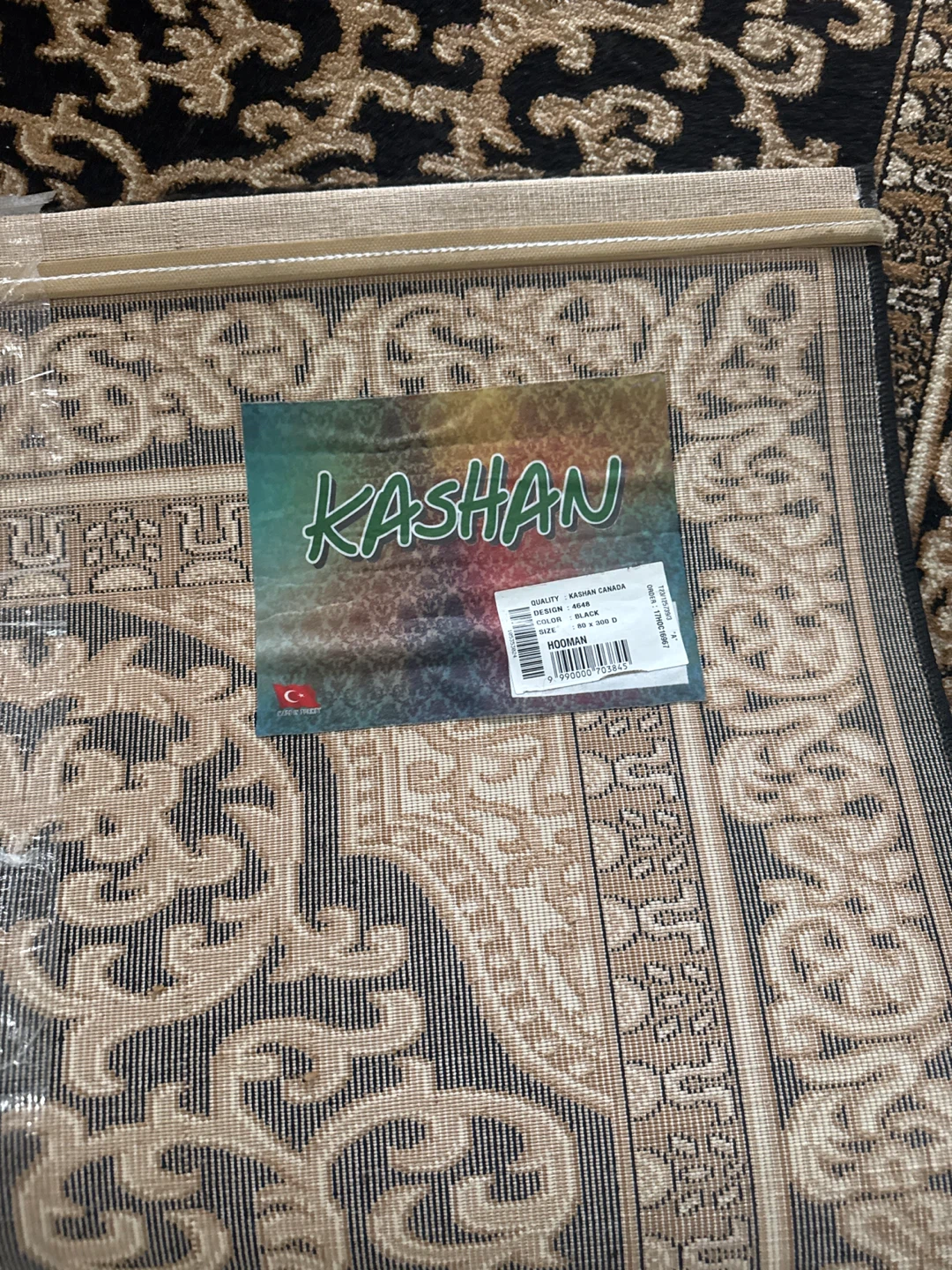 Kashan Canada Black Runner Rug - photo 2