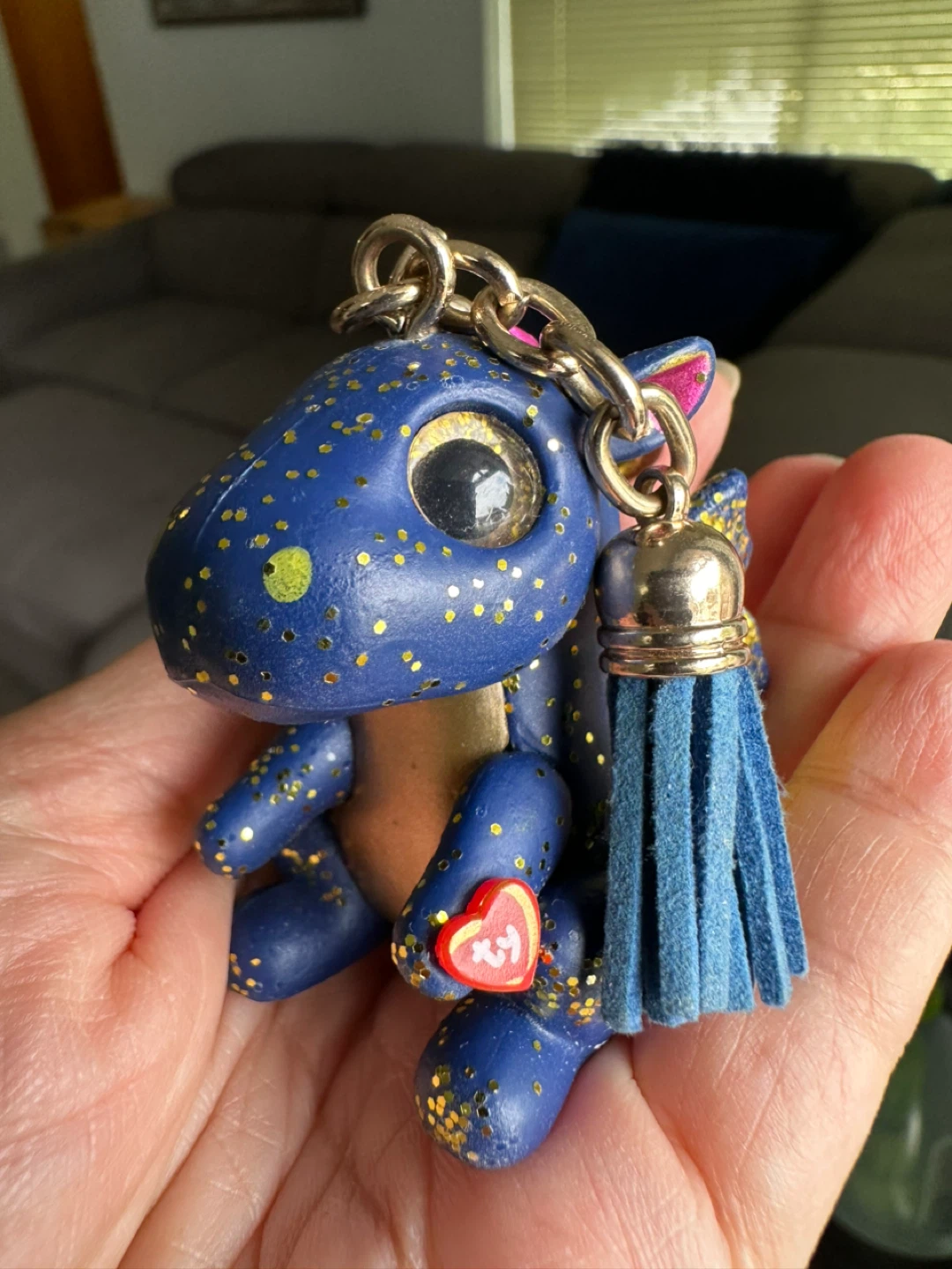 Ty Beanie Boo Dragon Keychain