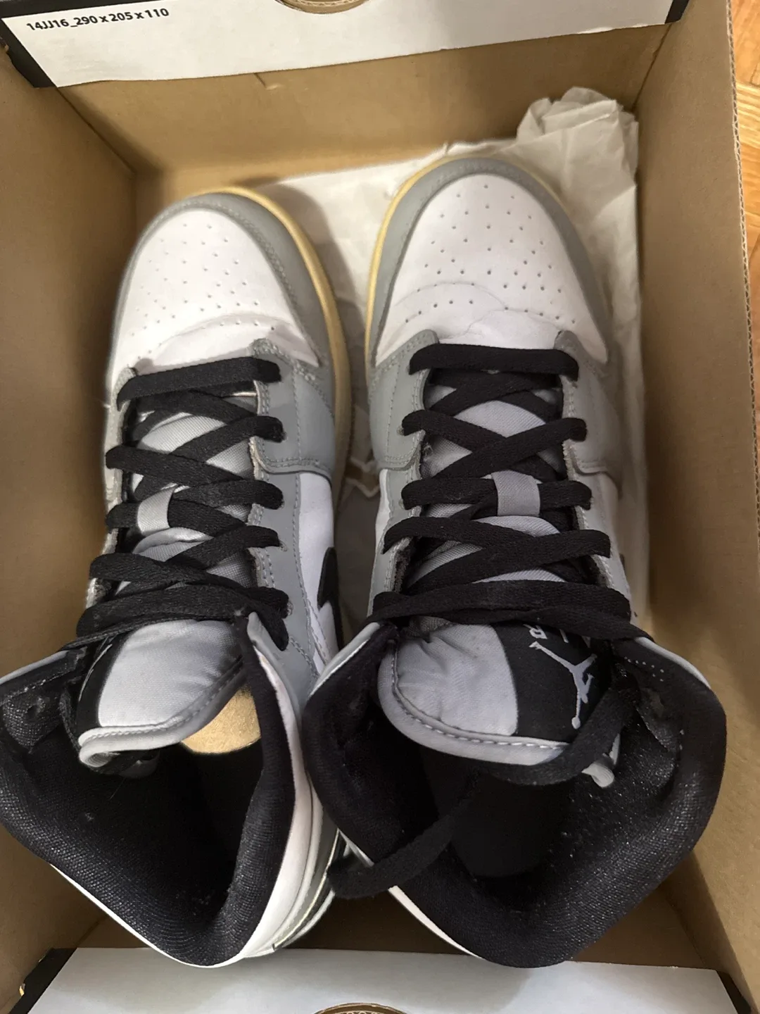 Air Jordan 1 Mid (GS) Grey/White - Size 6Y image indicator(2)