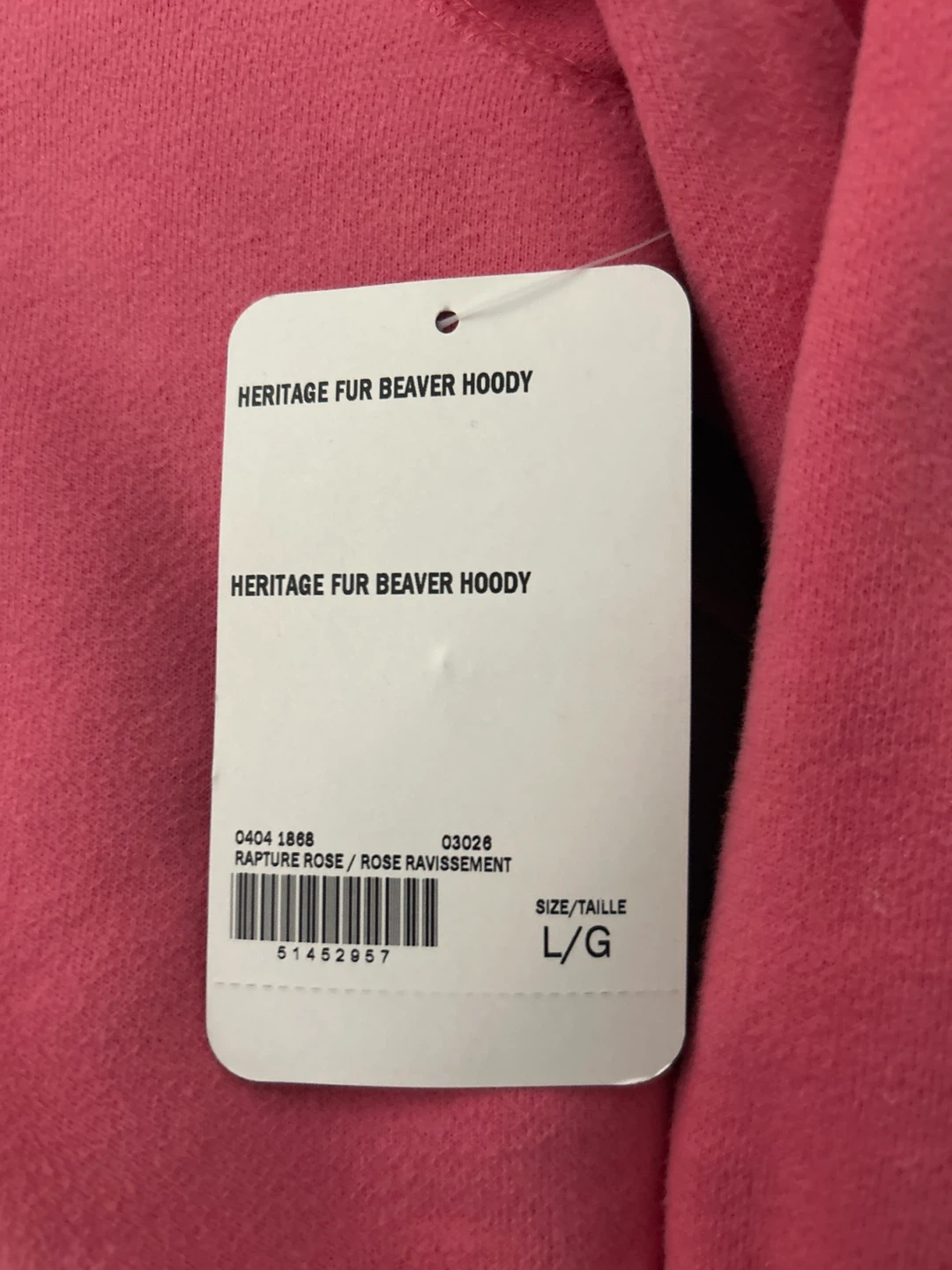 Roots Heritage Fur Beaver Hoody - Rapture Rose - L/G - photo 2