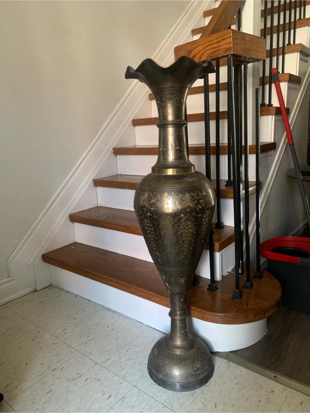 Large Decorative Brass Vase - photo 2