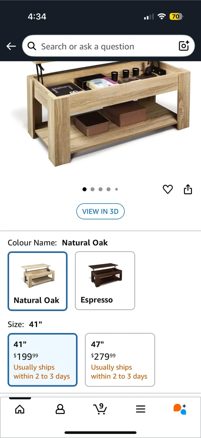 Natural Oak Lift Top Coffee Table (sale)only genuine buyers image indicator(3)