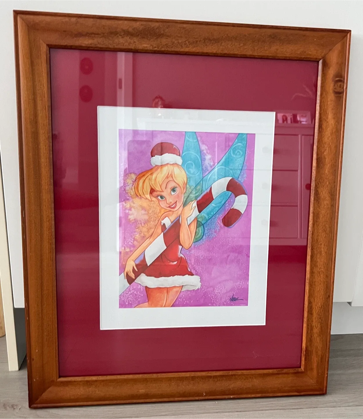 Vintage Disney Tinkerbell Christmas Art Piece thumbnail