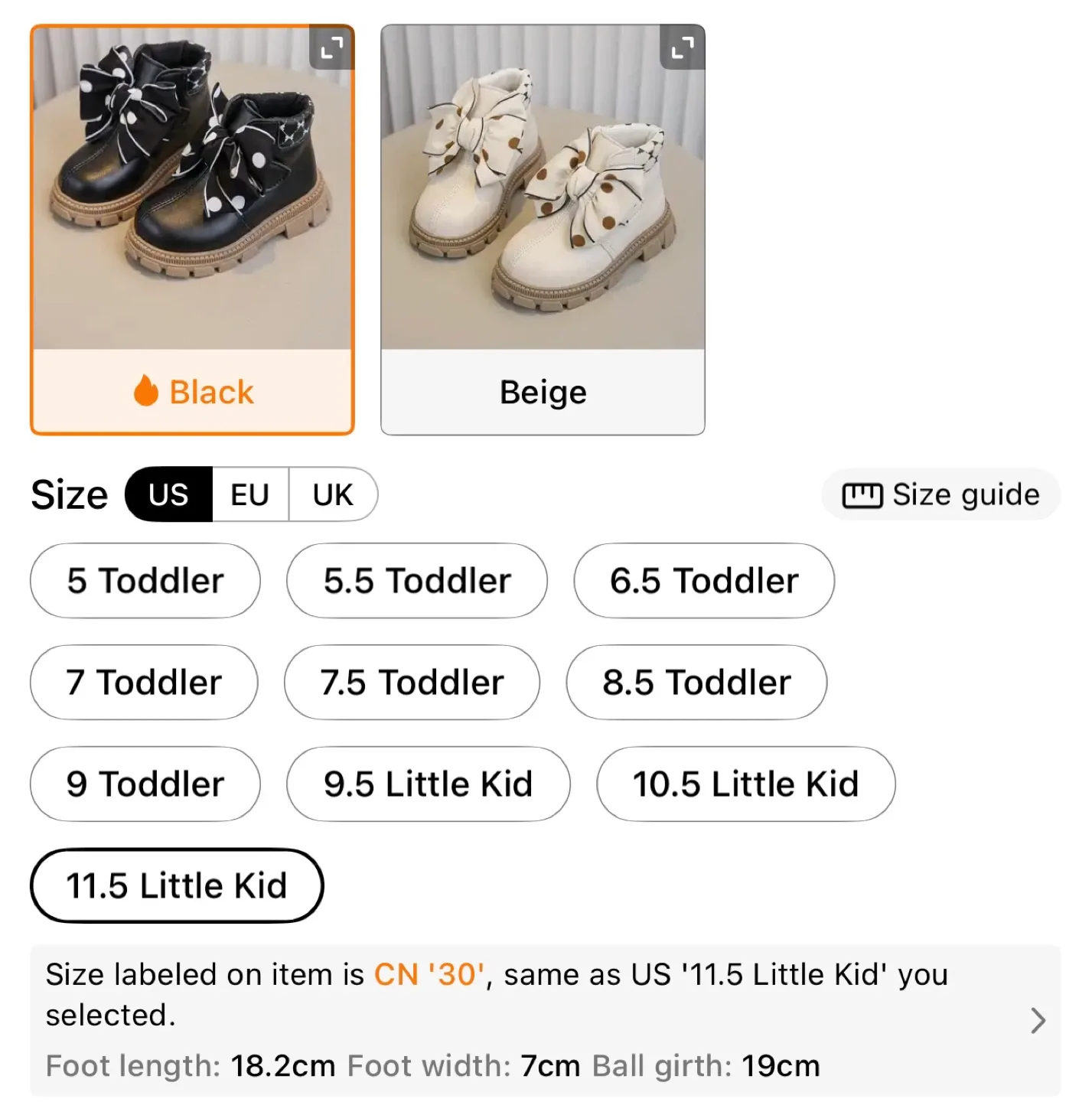 Black Ankle Boots - Size 11.5 Little Kid image indicator(3)